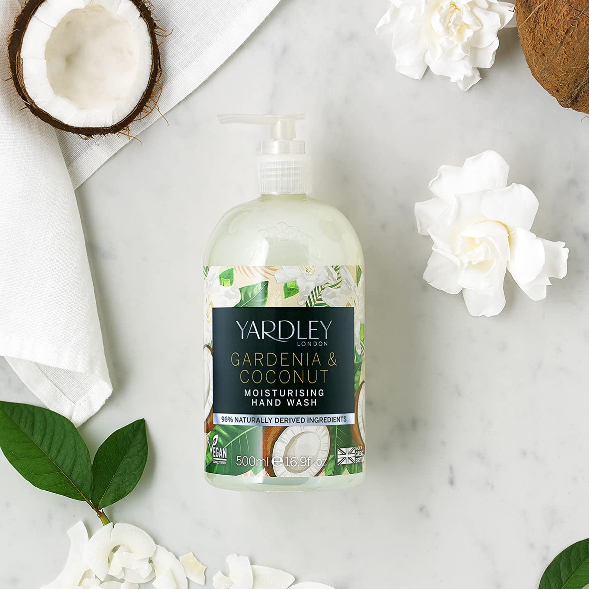 Yardley London Deluxe Gardenia Botanical Hand Wash, Kokos, 500 ml