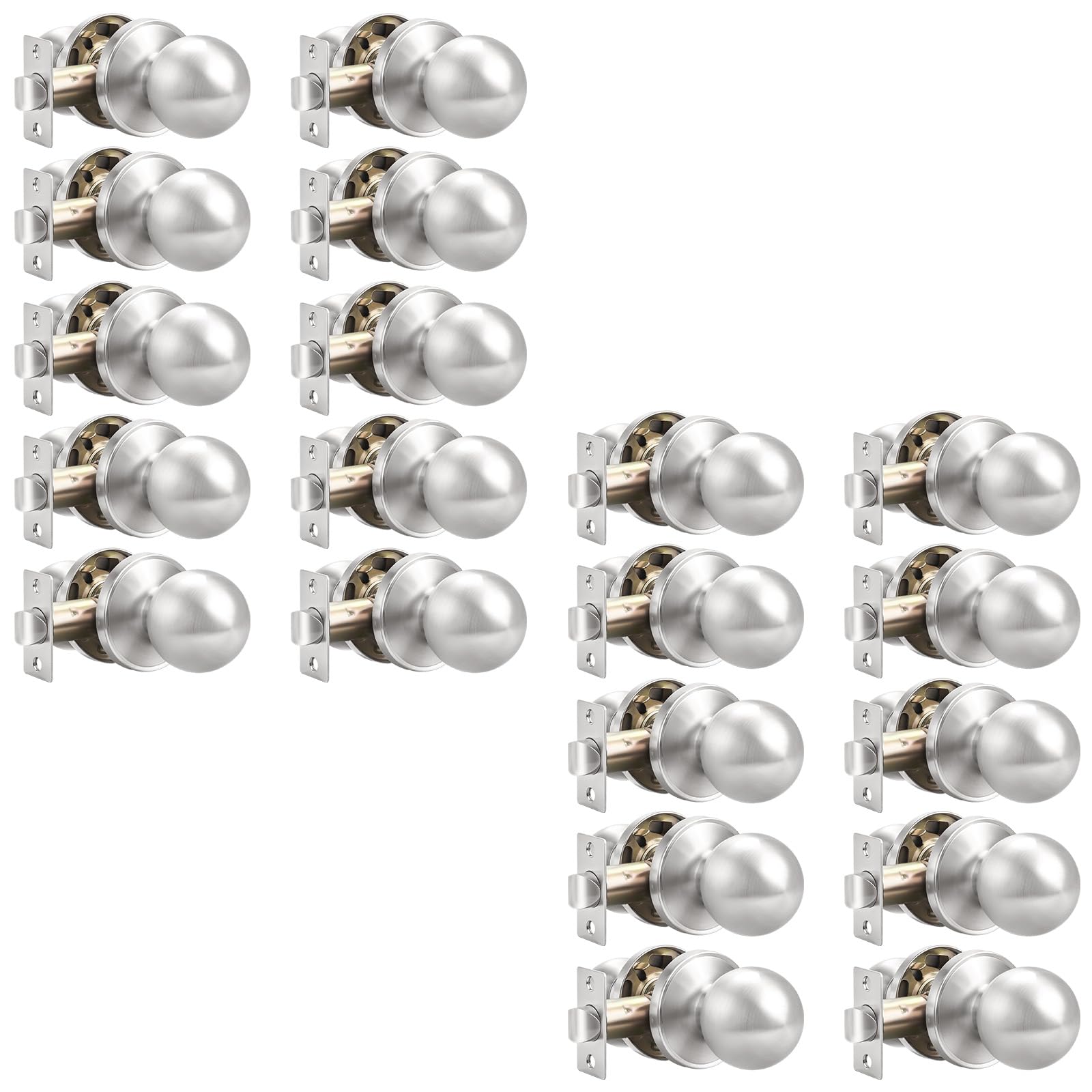 Probrico Satin Nickel Door Knobs - 10 Pack -20
