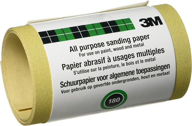 3M 025180UK SandBlaster Sandpaper Roll Fine Between Coats, 115 mm x 2.5 m