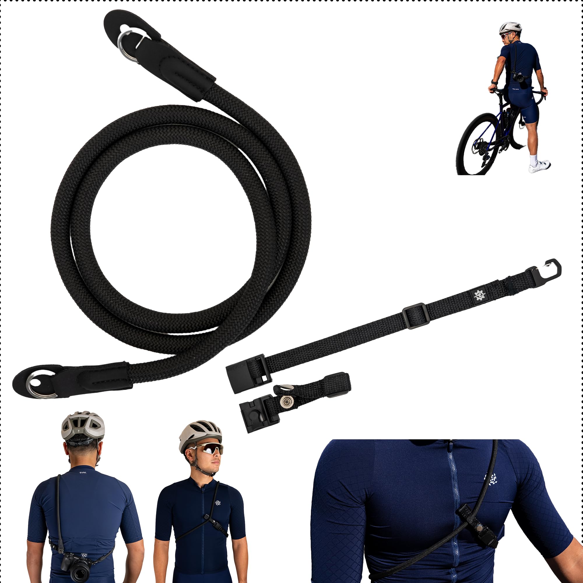 Lumiere & Co. Sangle de vélo magnétique à 3 points pour appareil photo, clip magnétique à dégagement rapide