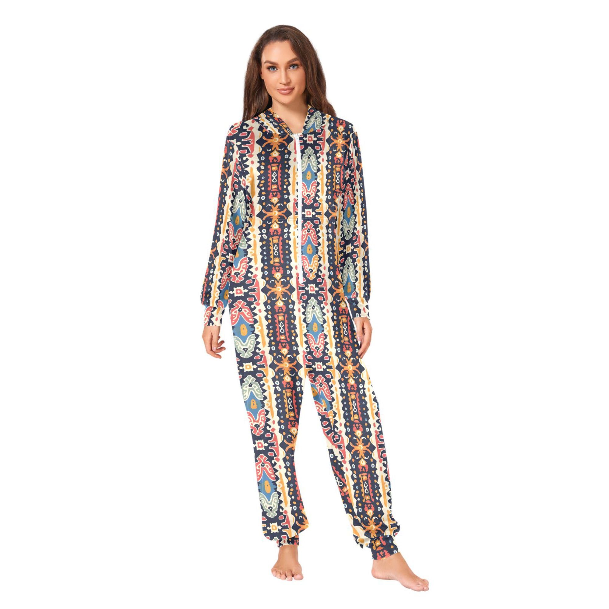 Pigiama con cappuccio per donne uomini coppie adulti, pigiama tradizionale tuta intera con zip up tuta coordinata bassa peluche pigiama biancheria da notte indumenti da notte abbigliamento domestico
