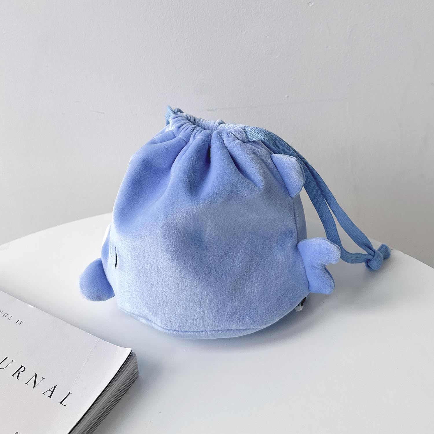 AS Know ZY8389 Souffle Animal Pouch, SS Shark, F, Drawstring Pouch, Animal