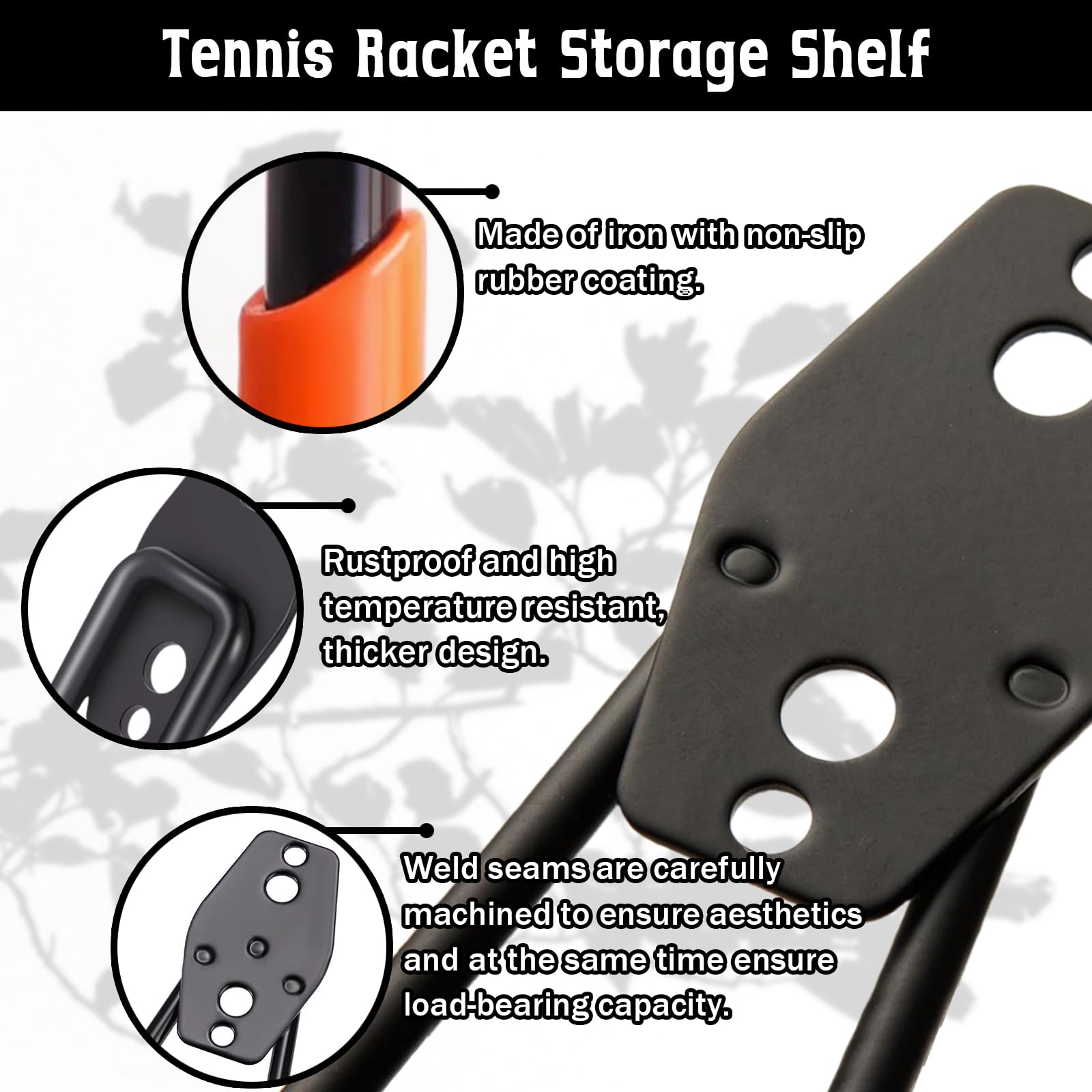 Generic Tennis Racket Storage Rack Snapklik.com : 2 Pack Wall-Mounted Tennis Racket Storage Rack Display Stand