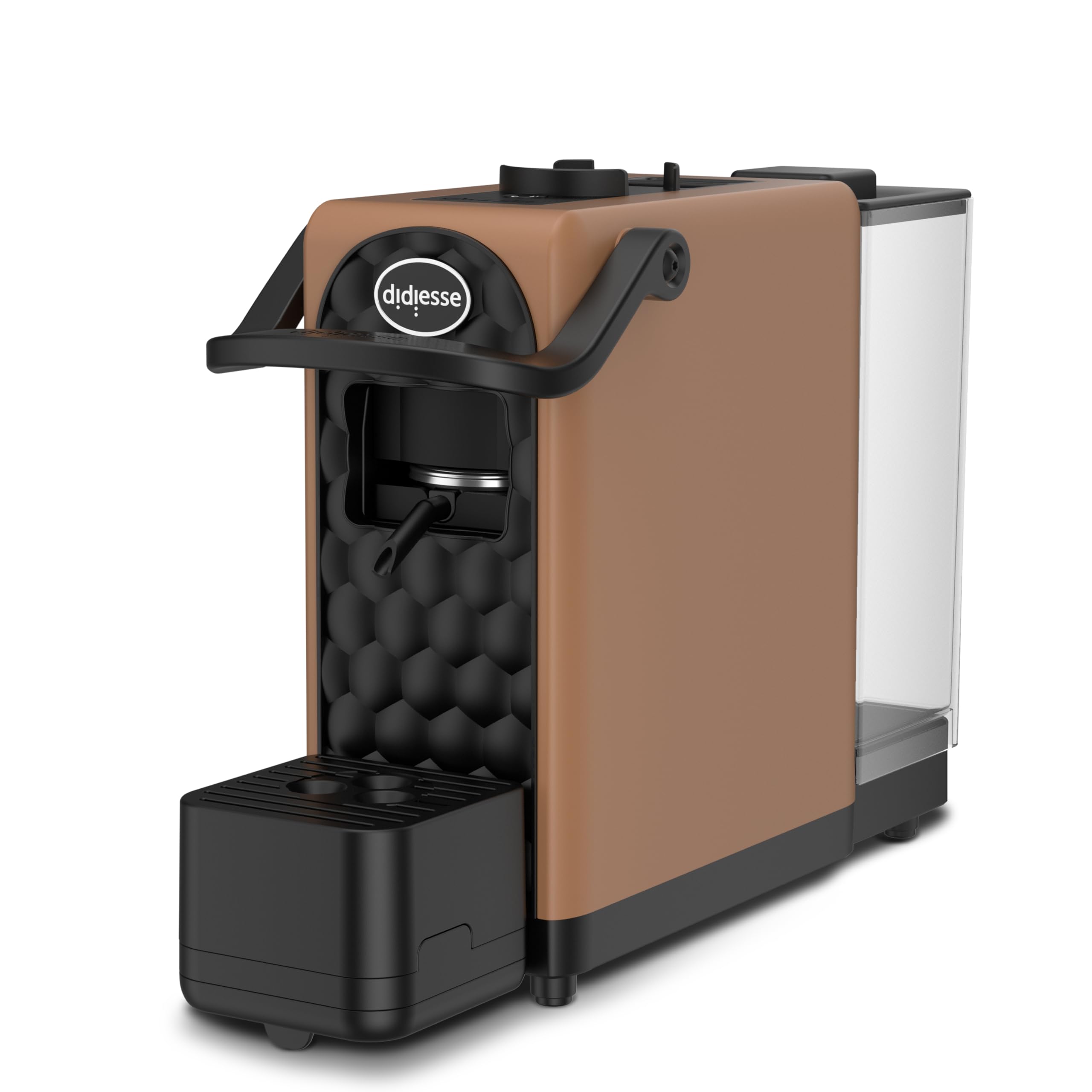 Didiesse Macchina Caffè Cialde, Macchina Espresso DarkSide - Caffè Intenso e Aromatico senza rinunciare a Praticità e Design, Serbatoio 1.3 L, Basso Consumo (650W), Compatta e Leggera - Colore Bronzo