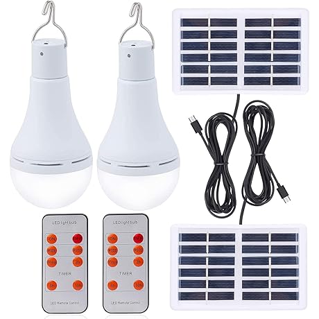 Solar Chicken Coop Light with Timer [2-Pack]