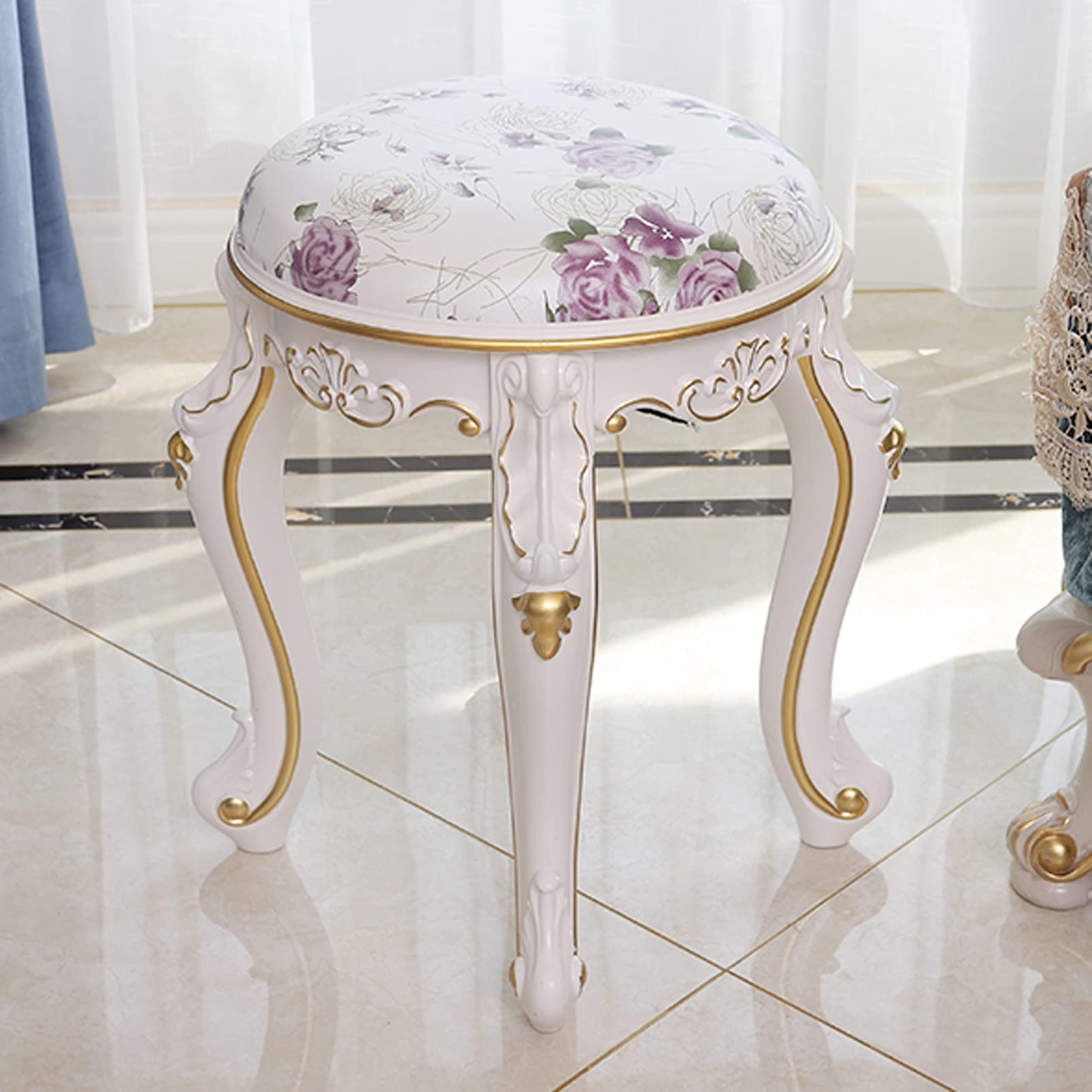 Banc de maquillage rembourré pour coiffeuse soulageant l'assise