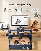 Vista 8 de ACMER S1 Laser Engraver, 6000mW Laser Engraver Machine Higher Accuracy Lazer Cutter and Engraving Machine with Working Area 130x130mm,0.04mm Laser