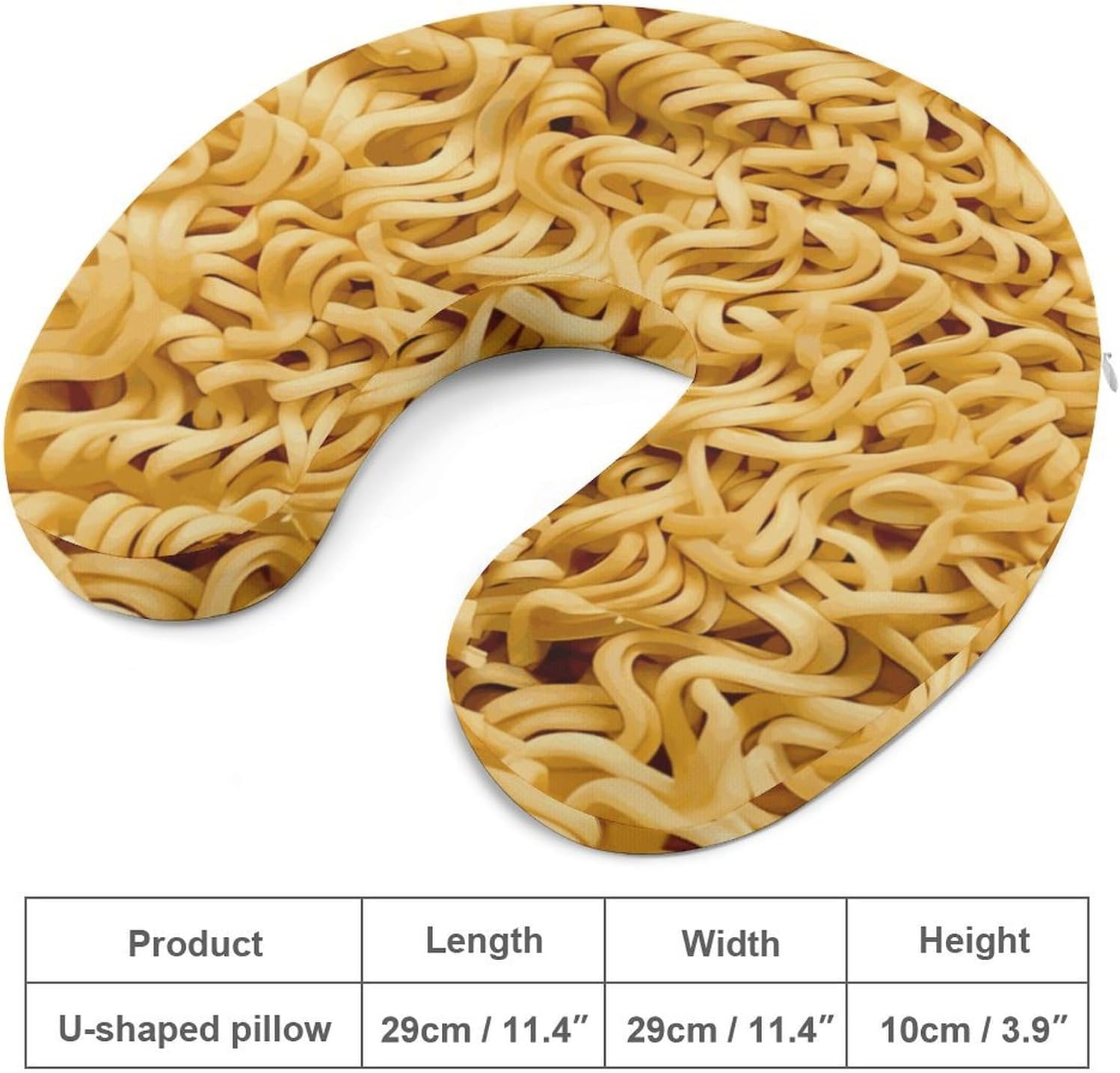 Asian Korean Japanese Chinese Ramen Noodles Funny Travel Pillow U Shaped Memory Foam Neck Pillows Portable for Flight Car Home Office