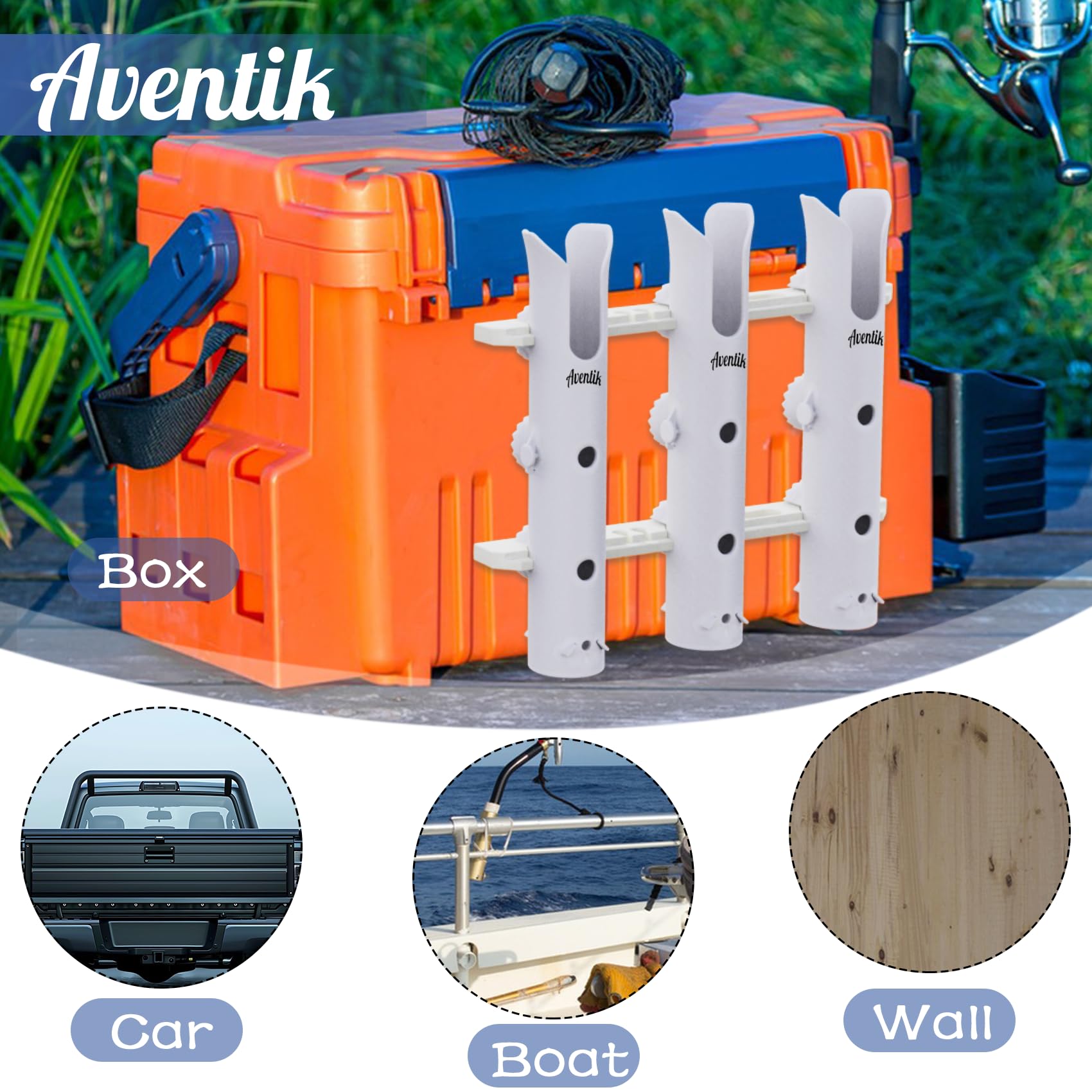 Aventik Fishing Rod Holders - Wall Mount & Boat Storage -6 Aventik Fishing Rod Holders - Wall Mount & Boat Storage -6