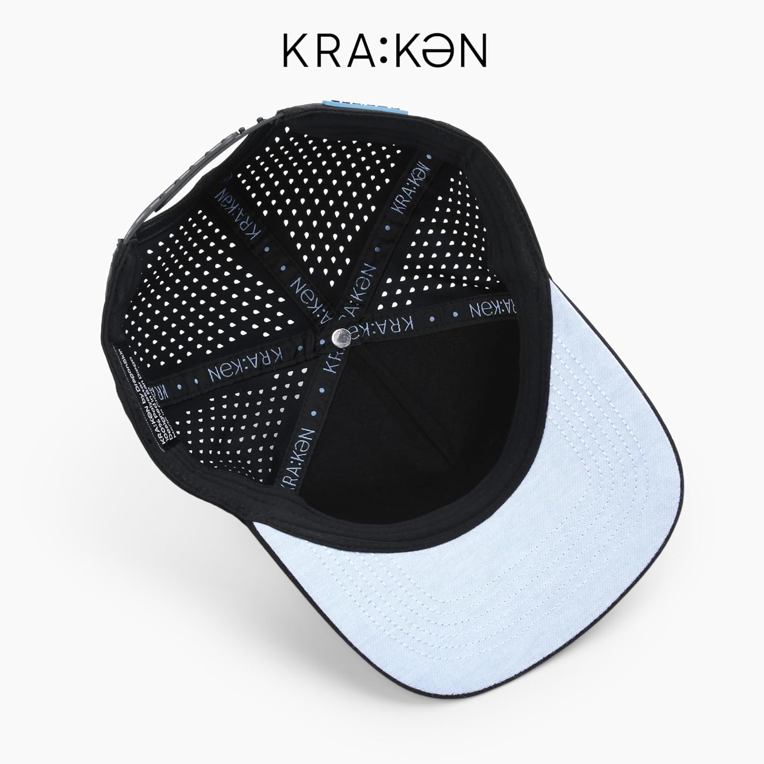 Dragonskin KRAKƏN Waterproof, Water Resistant Men's Snapback. Float Ready, Quick Dry and Water Ready. Black