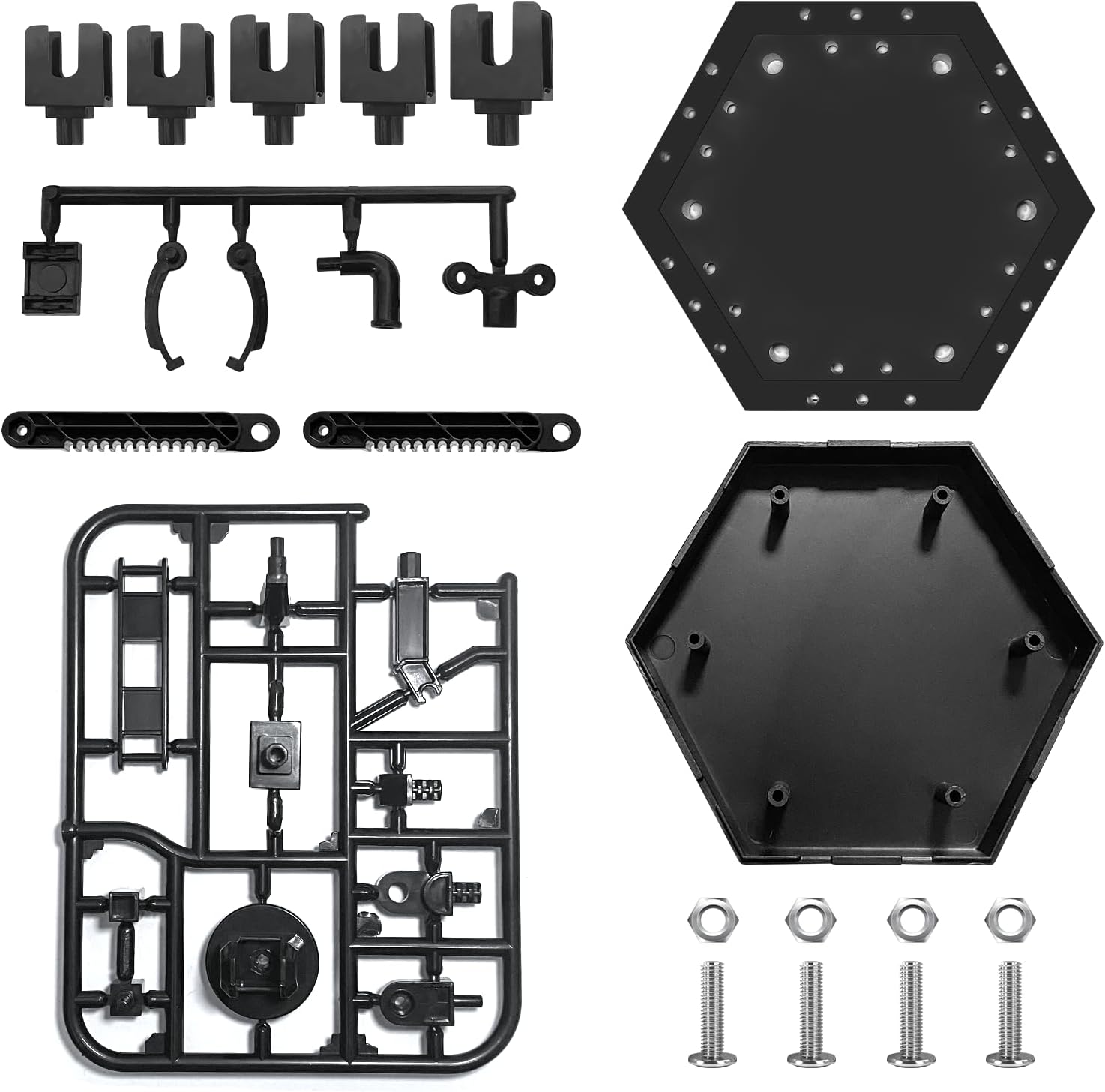 Action Base with Storage Base Gundam Model Stand Compatible with MG 1/100,HG,and RG 1/144 Scale Gundam Figure Models (2PCS Black)