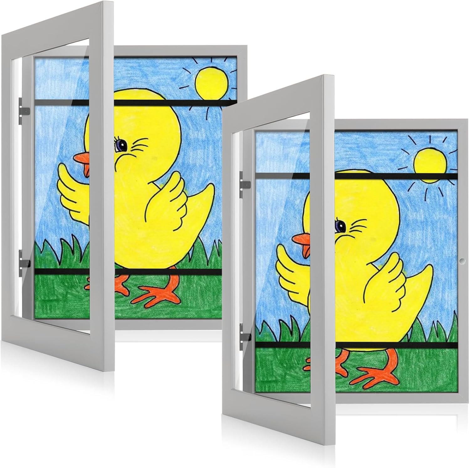 [2Pack] Kids Art Frames, 9x12 Front Opening Kids Artwork