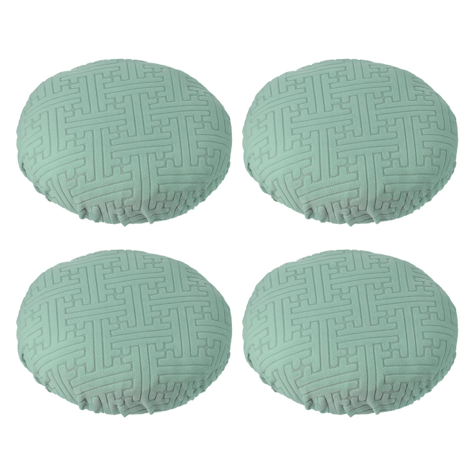 PATIKIL Stool Covers Round, 4 Pcs Elastic Bar Stool Covers Washable Stool Cushion Slipcover Stretchy Bar Chair Seat Cover for 11-14 Inch Chairs, Green