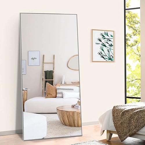 Miniatura 9 de MIRUO Espejo de 43 x 16 pulgadas espejo de pared de cuerpo completo espejo de baño para sala de estar decoración de pared espejo negro espejo para