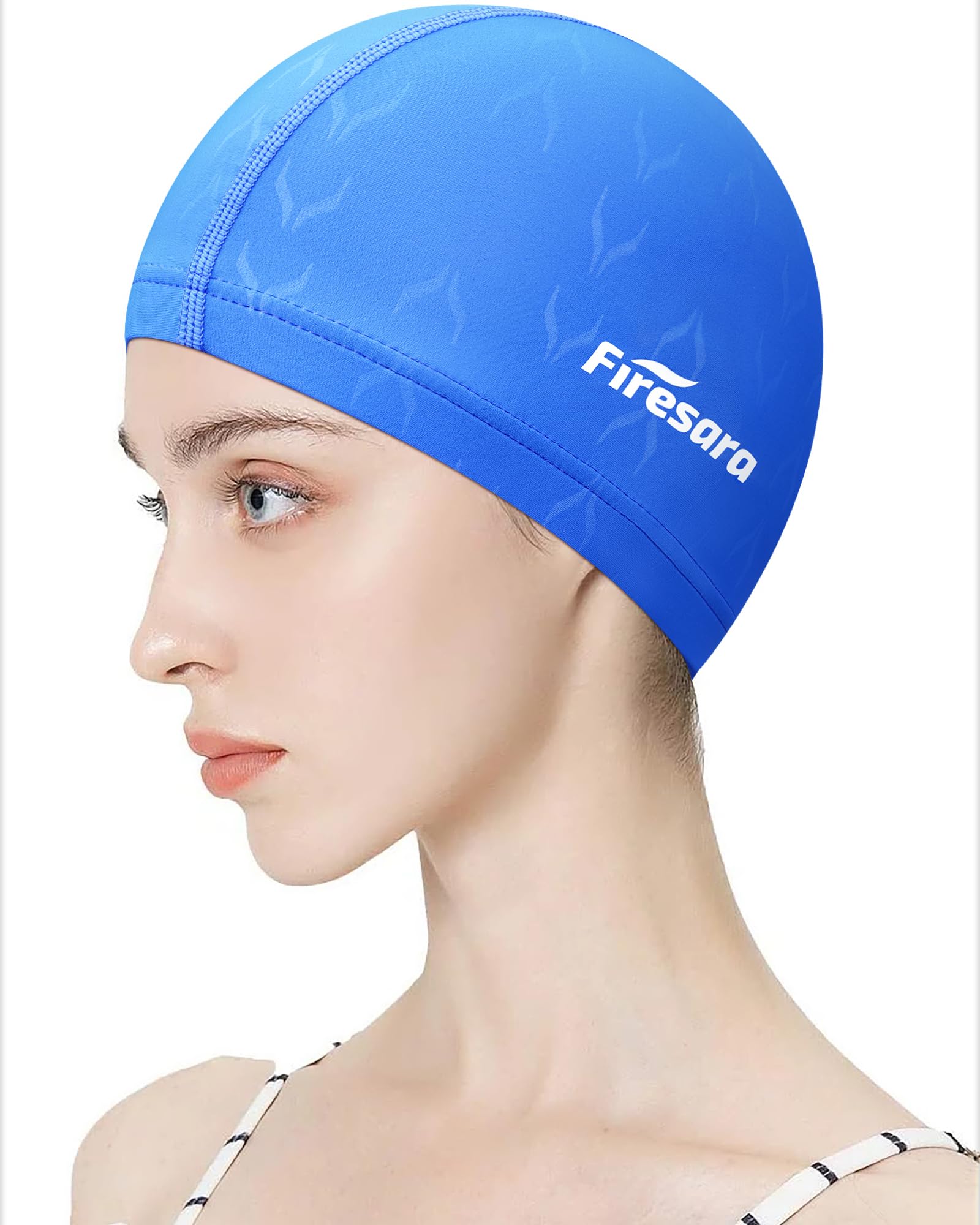 Firesara Fishtail Fabric Swimming Cap Women Men