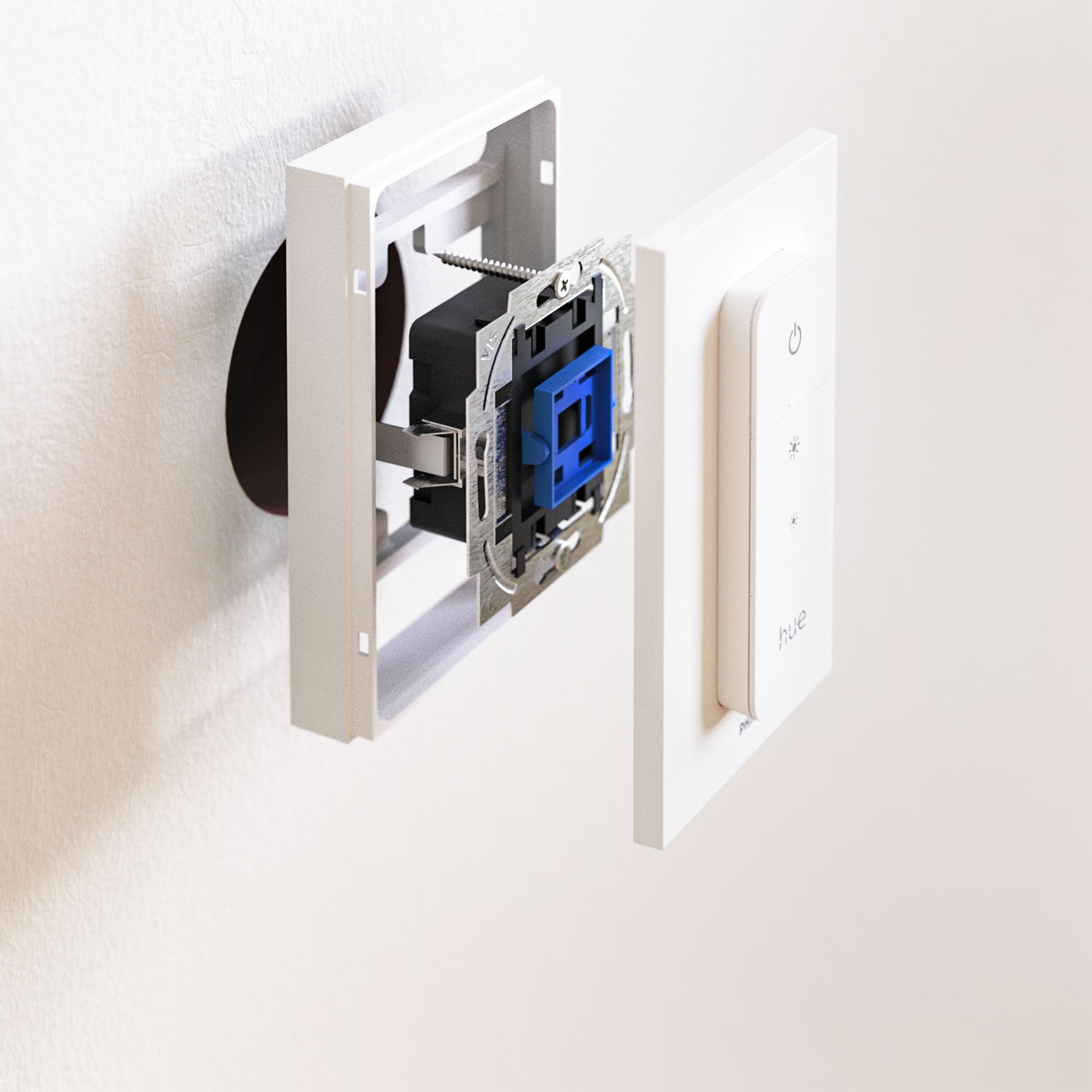 Universal Light Switch Cover Compatible with Philips Hue Dimmer Adapter V2 White, 5 x 3.15 x 0.71 inches - Image 3