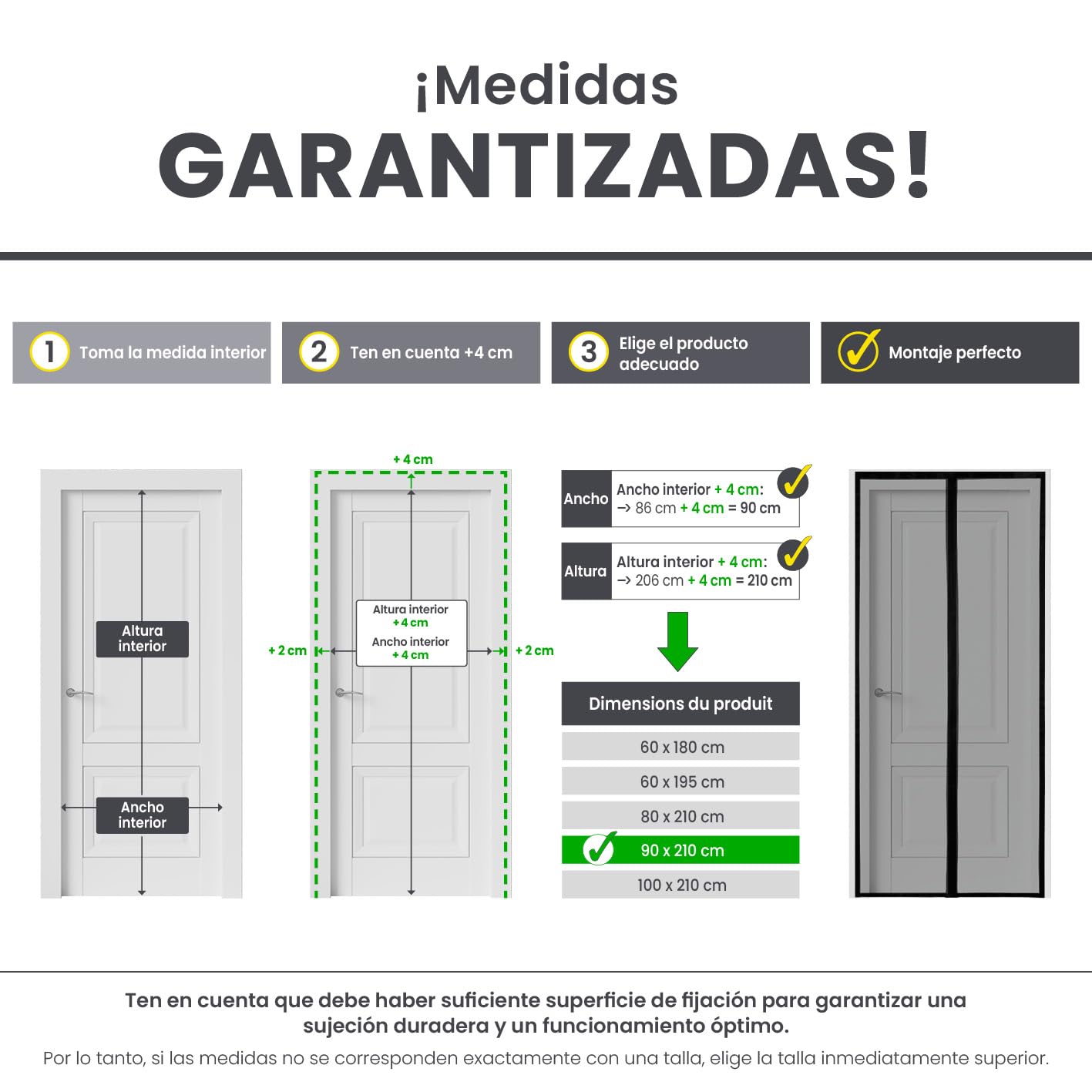 EASYmaxx Cortina mosquitera para caravana de 60 x 180 cm, mosquitera con cinta magnética XXL, puerta de protección contra insectos para caravanas, mosquitera magnética con cierre automático
