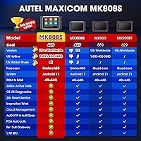Vista 7 de Autel MaxiCOM MK808 OBD2 herramienta de diagnóstico con todas las funciones de servicio y sistema incluso reajuste de aceite, EPB, BMS, SAS, DPF