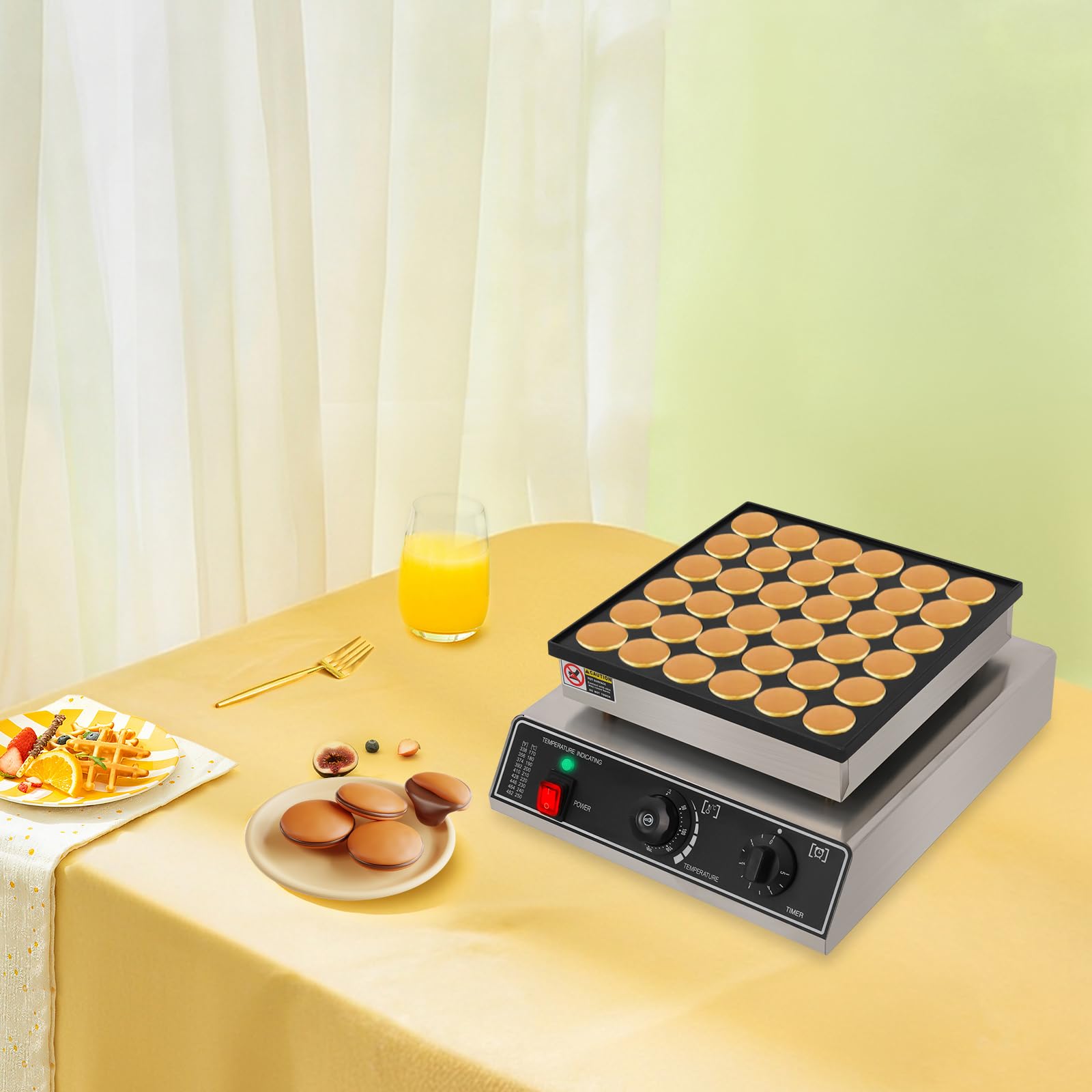 Máquina para hornear magdalenas con 36 agujeros, acero inoxidable