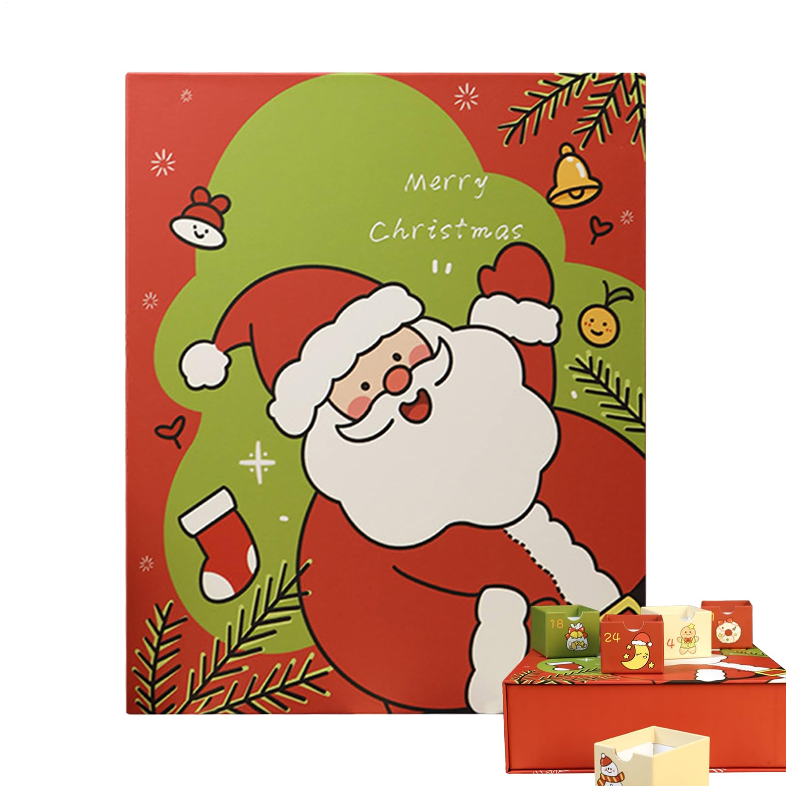 Leerer Adventskalender | 24-Tägiger 2025 Befüllbarer | Weihnachtskalender Adventsbox - Dekorative Party-Geschenke für Süßigkeiten Schokolade Schmuck Schreibwaren,