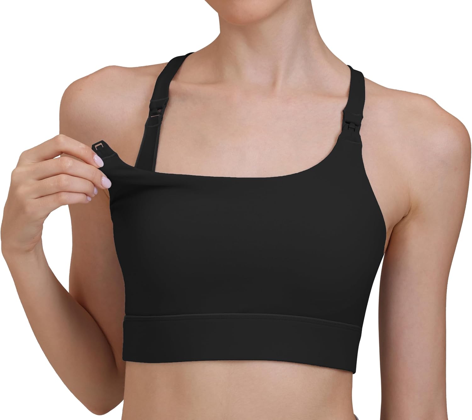 Nursing Bras for Breastfeeding Nursing Sports Bra Crop Top Sexy Crisscross Back Workout Yoga Maternity Sports Bras