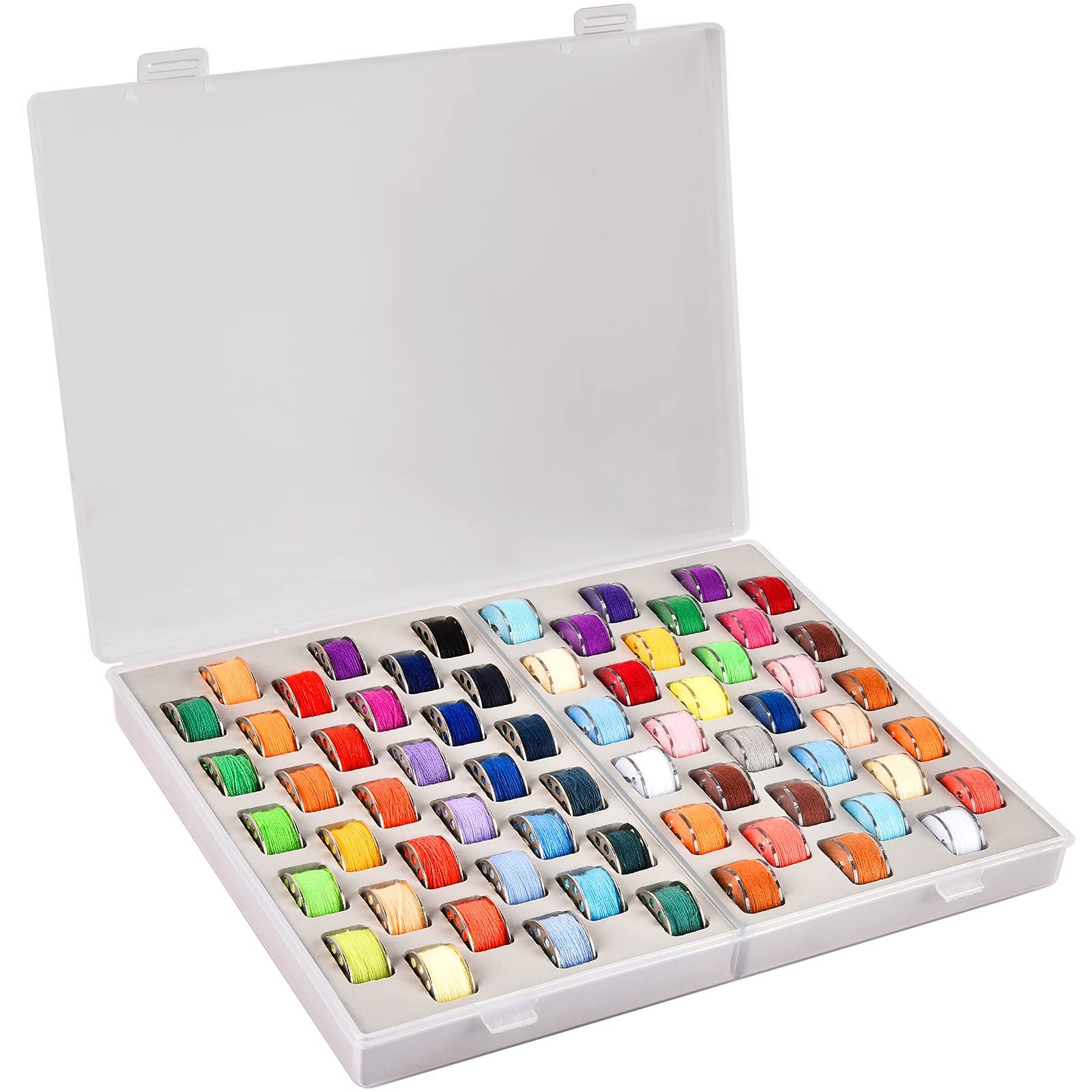 Bobbin Holder Case - 66 Pcs Bobbins Thread Storage Organizer Compatible with Brother/for Singer/for Janome/for Babylock/for Juki Sewing Machine and Embroidery (Box Only) — image 1