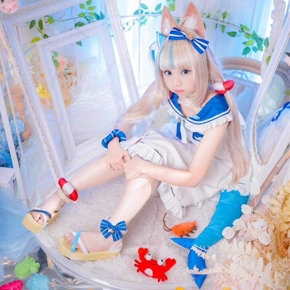 Amazon.co.jp: [こきまとざ] 耳+尻尾付 コスプレ衣装 VTuber Sameko