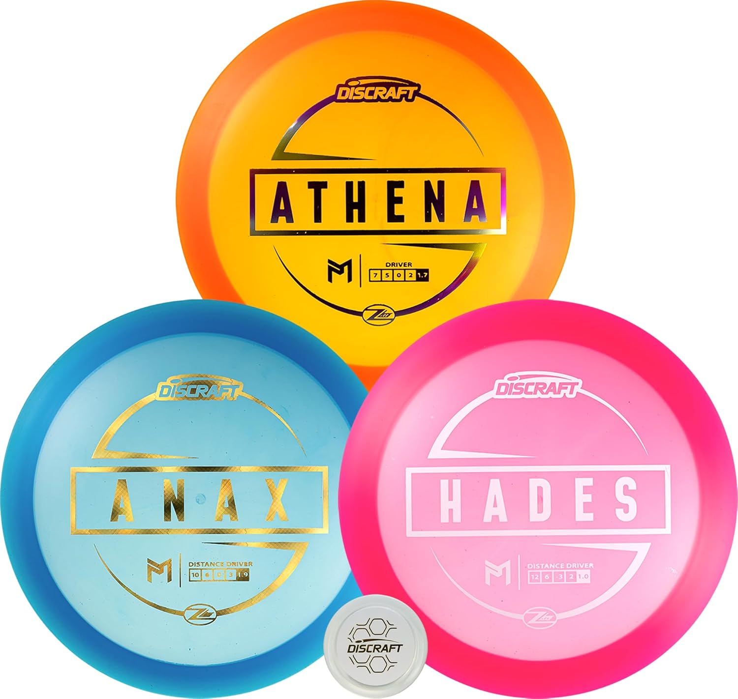 Discraft Paul McBeth Z Lite 3個パック - Anax、アテナ、ハデス付き