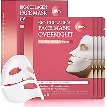 Masque facial cor&eacute;en au collag&egrave;ne de nuit : 35 gx4ea &eacute;lastique hydratant raffermissant, masques faciaux soins de la peau pour la beaut&eacute; de la peau en verre brillant, masque de feuille faciale pour le sommeil nocturne pour les voyages &agrave; domicile Femmes Ados Filles