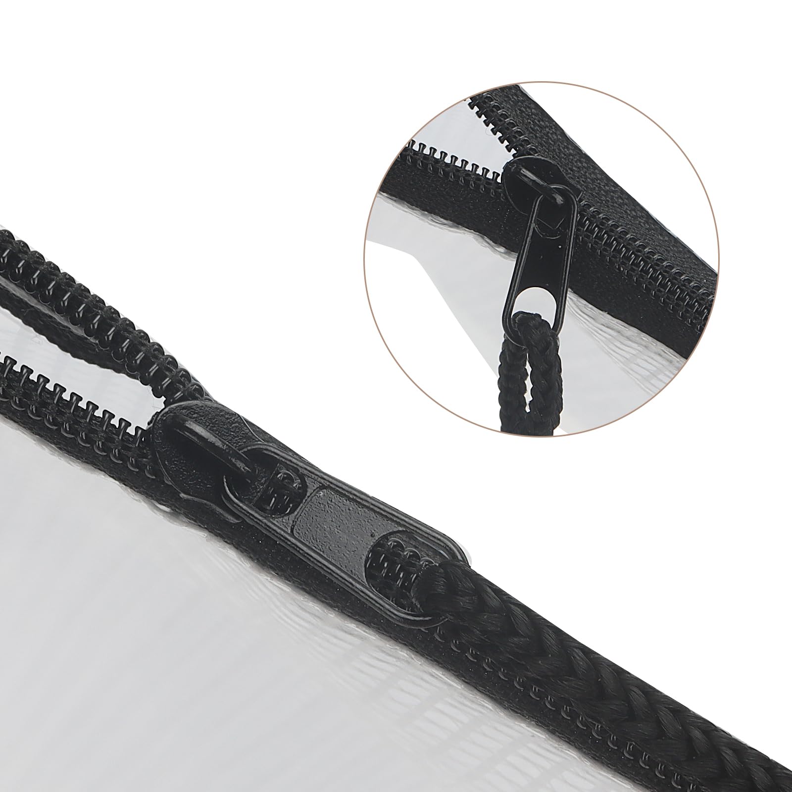 Lot de 50 pochettes A4 noires à fermeture éclair en plastique avec fermeture éclair pour le rangement de fichiers, fournitures de bureau