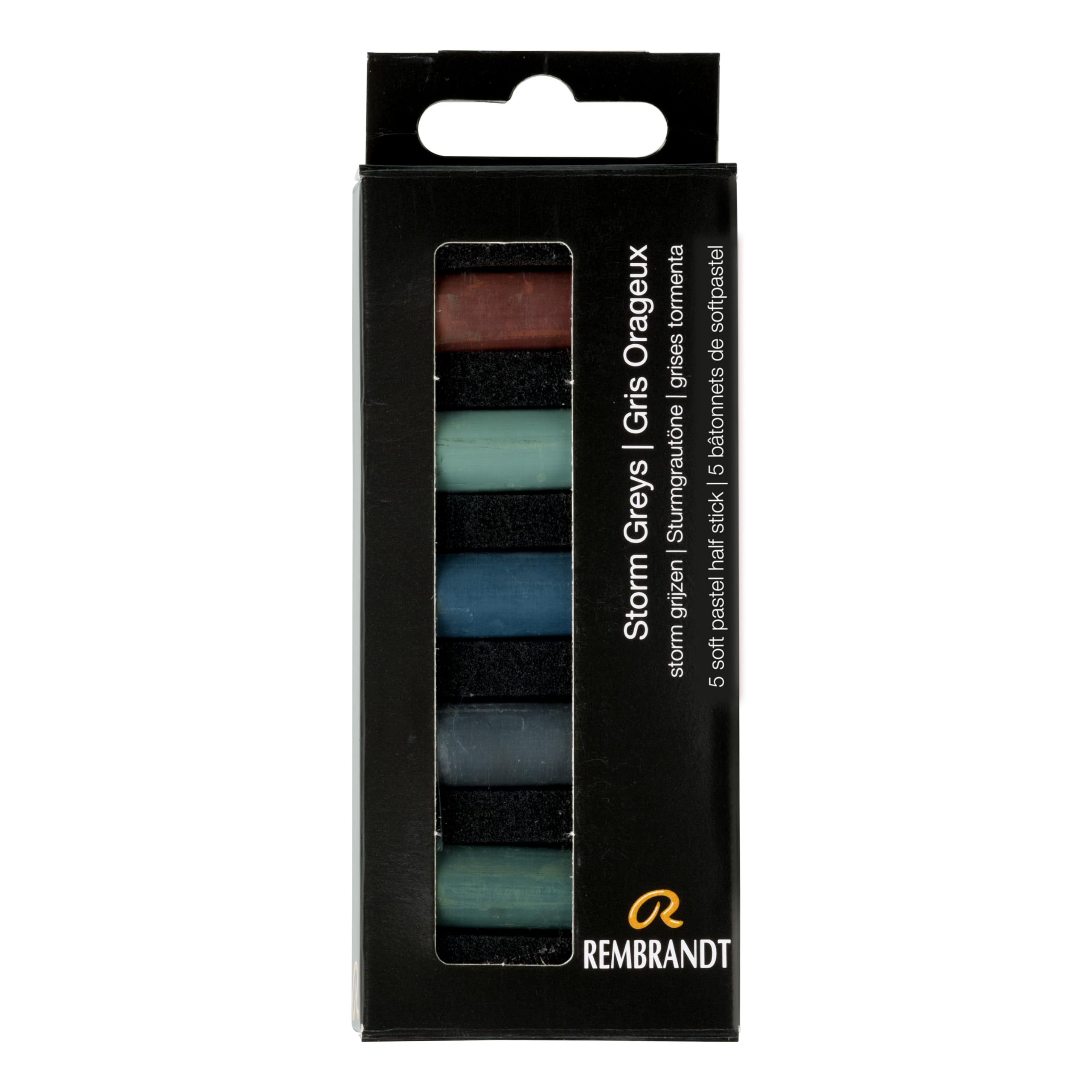 Rembrandt Professional Soft Pastel Set Storm Greys | 5 Half Pastels