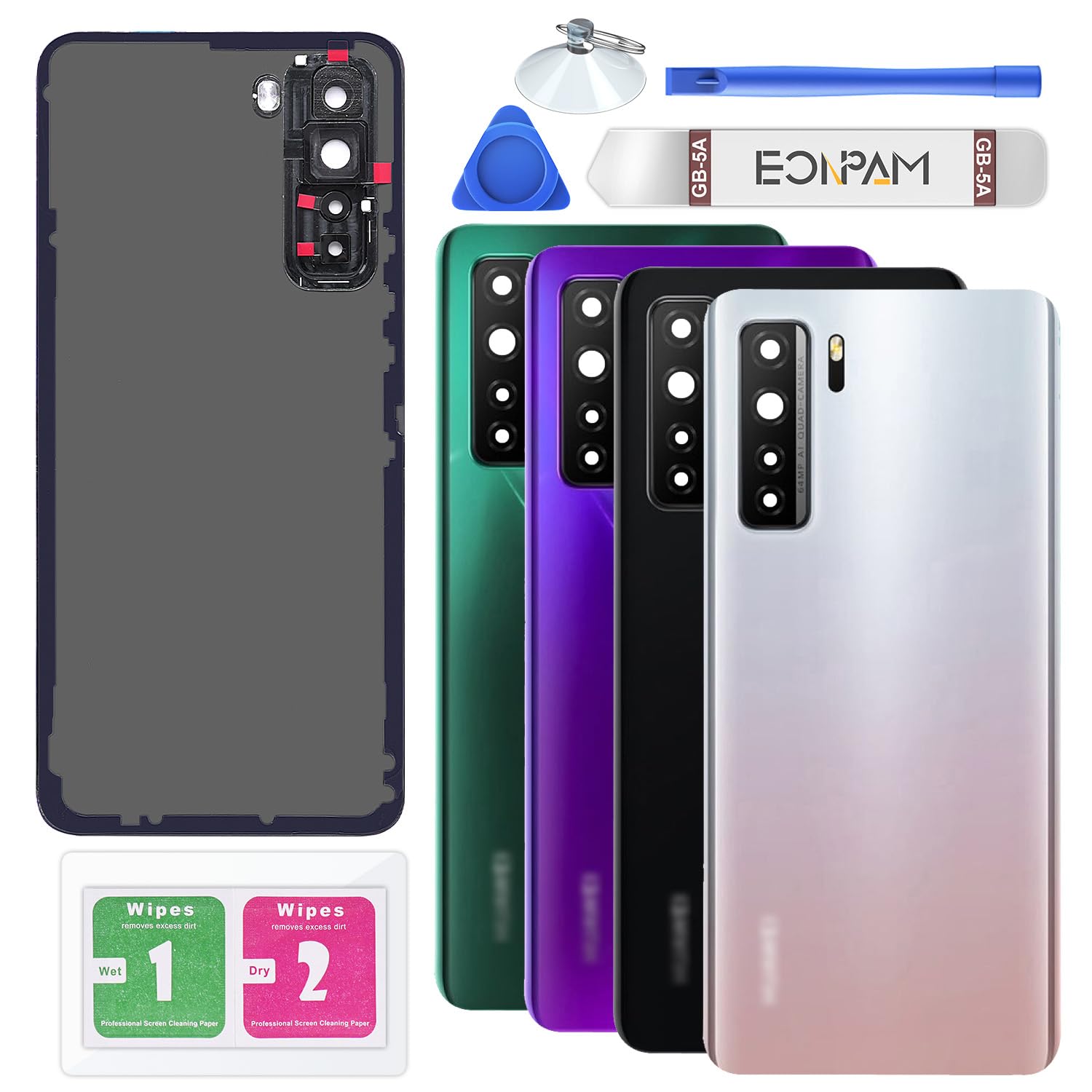 Eonpam Scocca Vetro Posteriore per Huawei P40 Coperchio