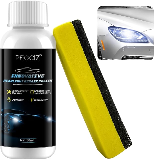 Car Headlight Repair Fluid 30ML Headlight Restorer Cleaner Scratch Remover, Headlight Polish Cleaner Liquid For Cars Bikes Motorcycles