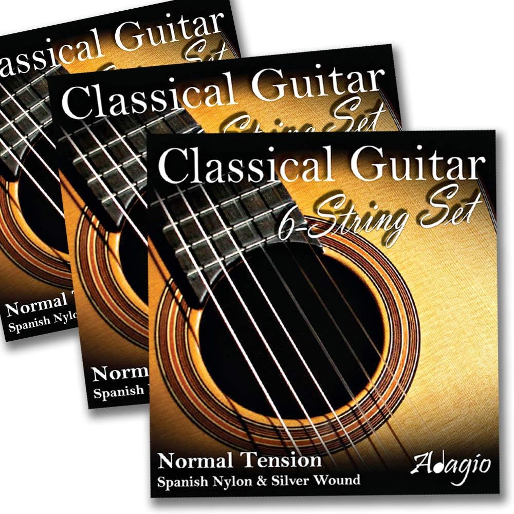 Multipack of 3 PACKS of Adagio Pro Classical Guitar Strings Nylon Strings