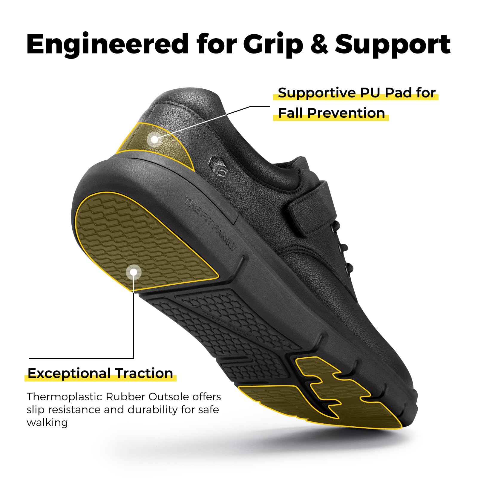 FitVille Extra Weit Herren Gesundheitsschuhe mit aus Microfaser-Leder Business Freizeitschuhe Verstellbaren Sneaker Bequeme Dämpfung Walkingschuhe für Breite Füße