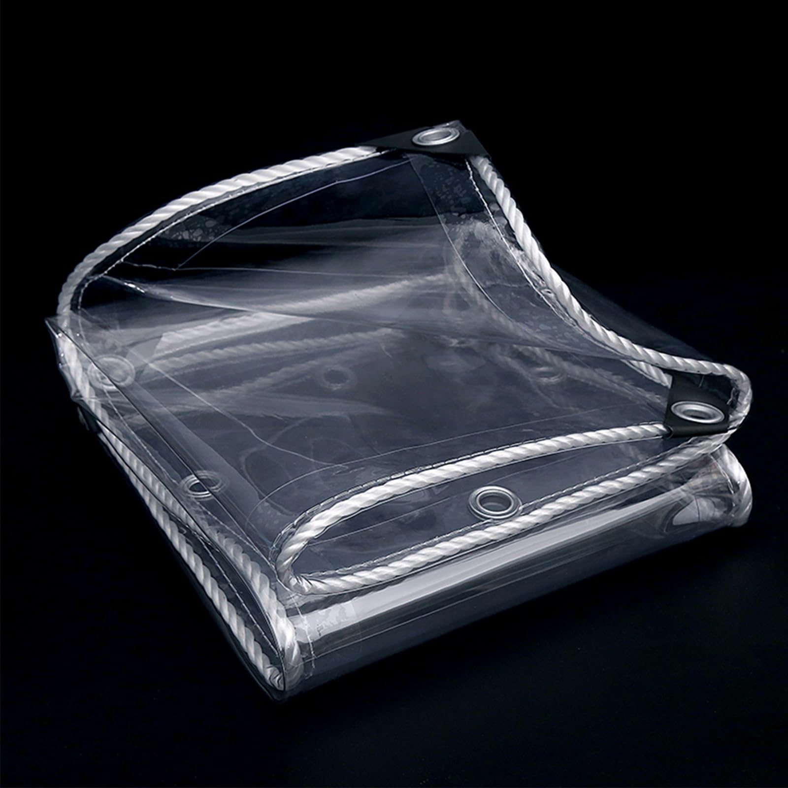 GJZQDKX HeavyDuty Waterproof Clear Tarpaulin 650g/m² 0.55mmCover with Eyelets for Outdoor Canopies Greenhouses Sheds Gazebos Pet Cages1.2x3m