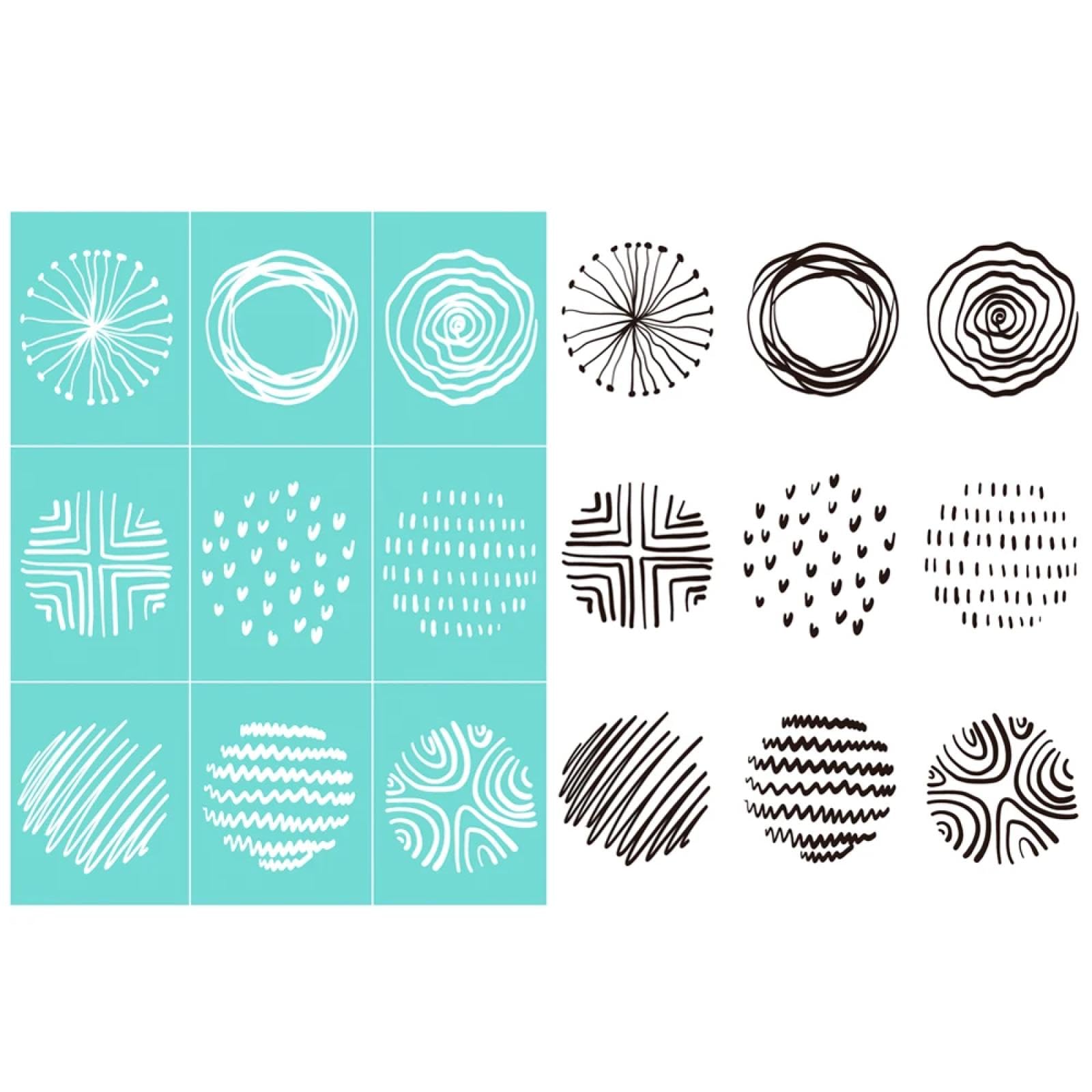 MANGOUSONG Screen Printing Kit,27.8x21.3cm Nine Palace Grid Silk Screen Stencils Reusable Silkscreen Print Kit for Printing Handbag Decoration Template ?Seal