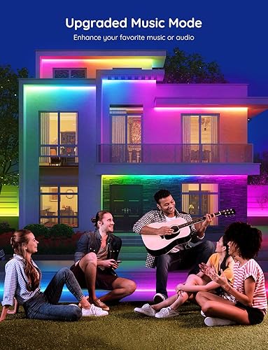 Miniatura 9 de Govee Tira de luces LED para exteriores impermeables, 98.4 pies, luces inteligentes para exteriores que funcionan con Alexa y Google Assistant, IP65