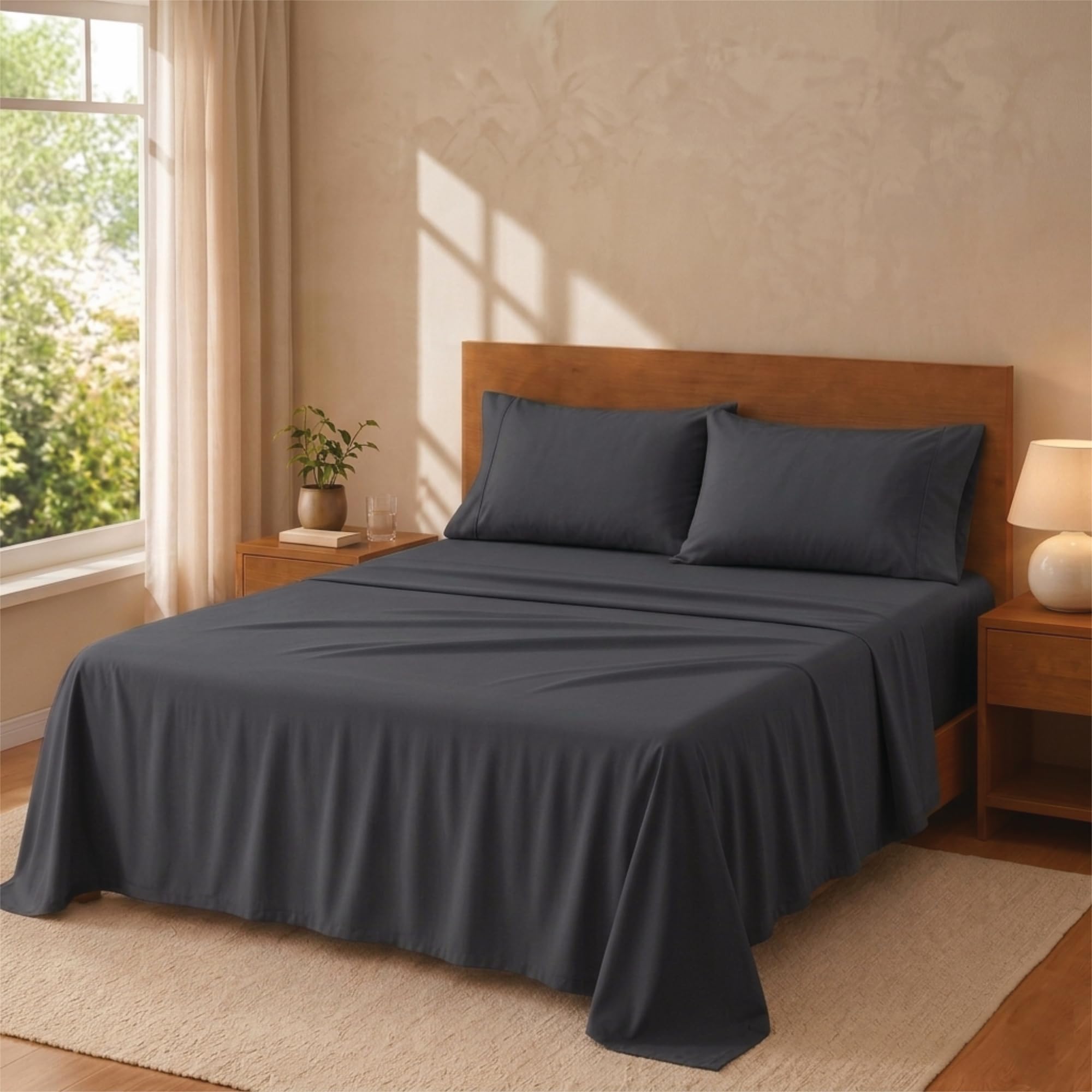 Degrees Home Premium – Parure de Lit 4 Pièces en Microfibre Brossée (140x190) – Drap-Housse, Drap Plat et 2 Taies d’Oreiller (50x70) – Ultra Doux, Résistant et Certifié Oeko-Tex