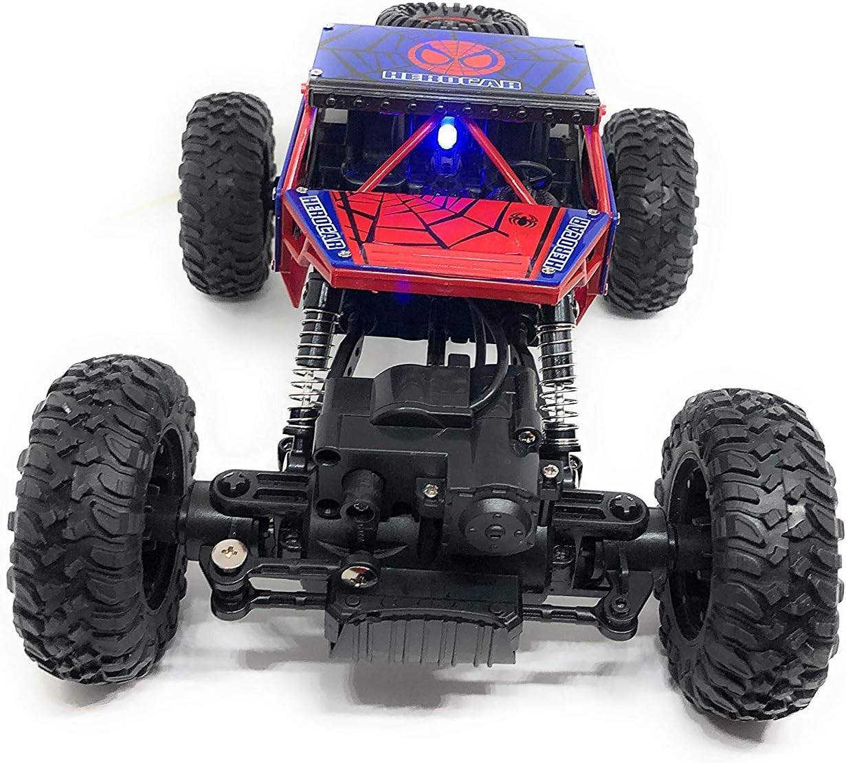 Henicx Premium Quality 4WD Off Road RC Monster Truck , Rock Crawler Remote Control Car (Spider Red)