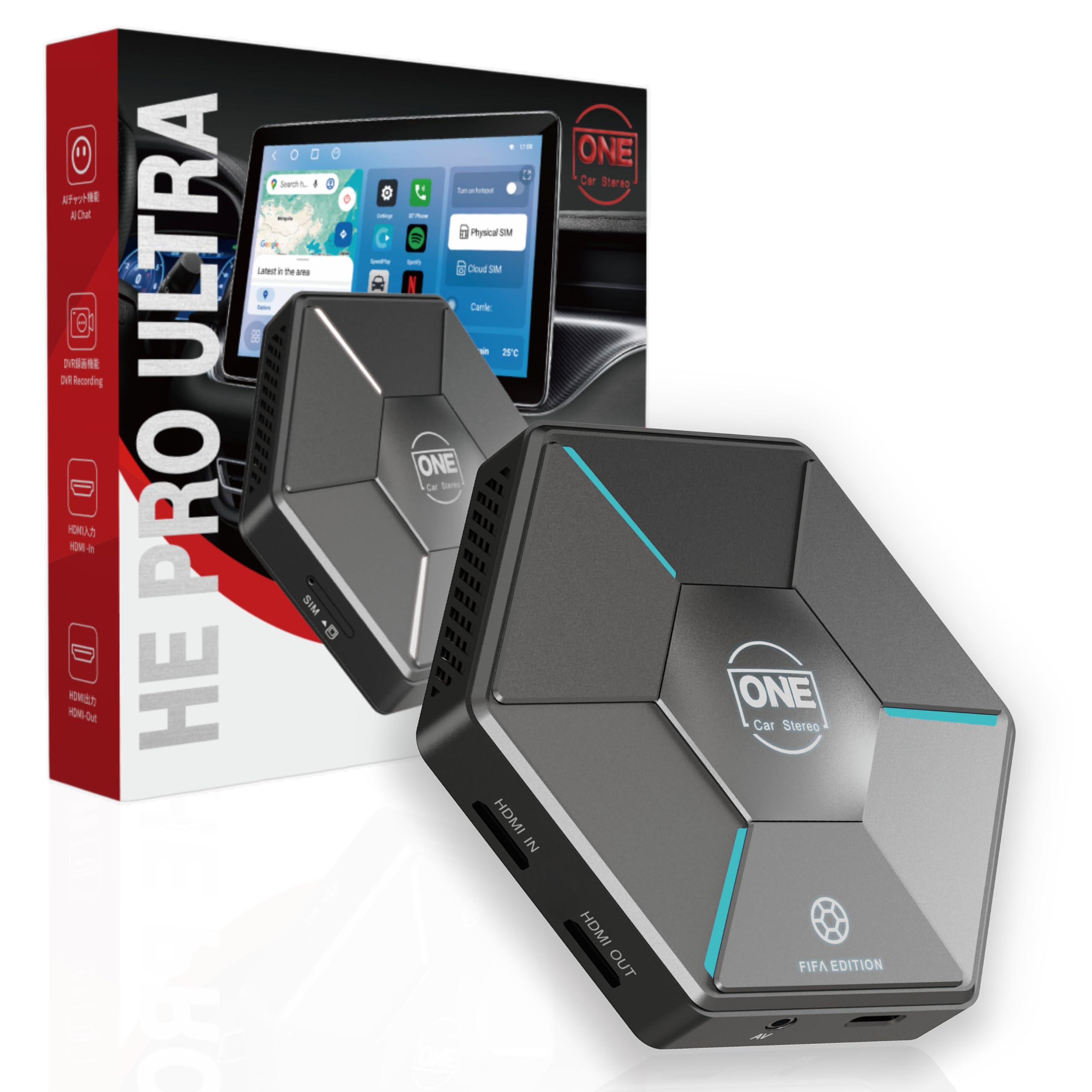 Amazon.co.jp: OneCarStereo HE Pro Ultra CarPlay AI Box Android 15