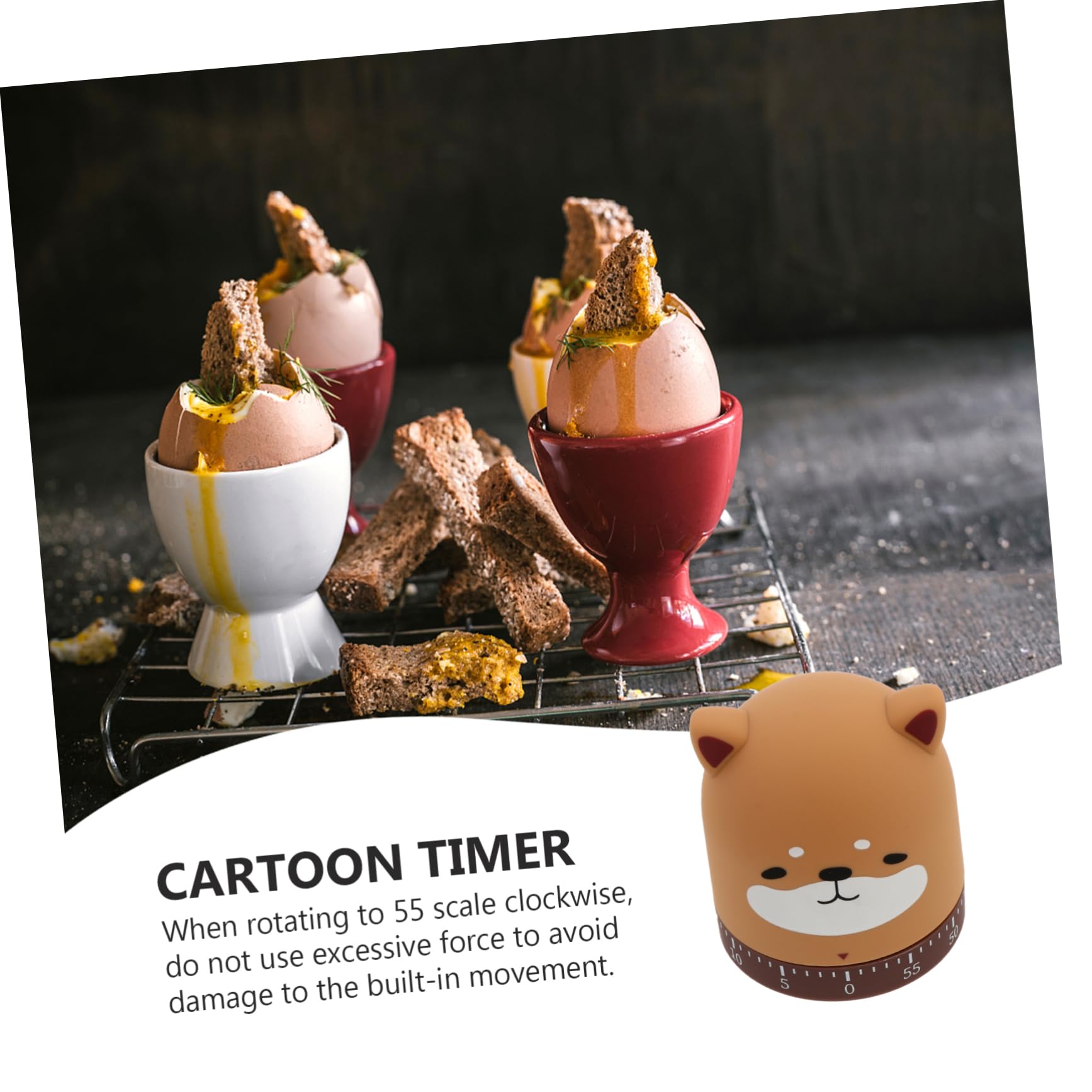 MAGICLULU 3stücke Cartoon Küchentimer Mechanisch Timer Für Küche Eieruhr Im Hunde-Design Zeitmanagement Für Backen Kochen Übungen Und Unterrichtsaktivitäten