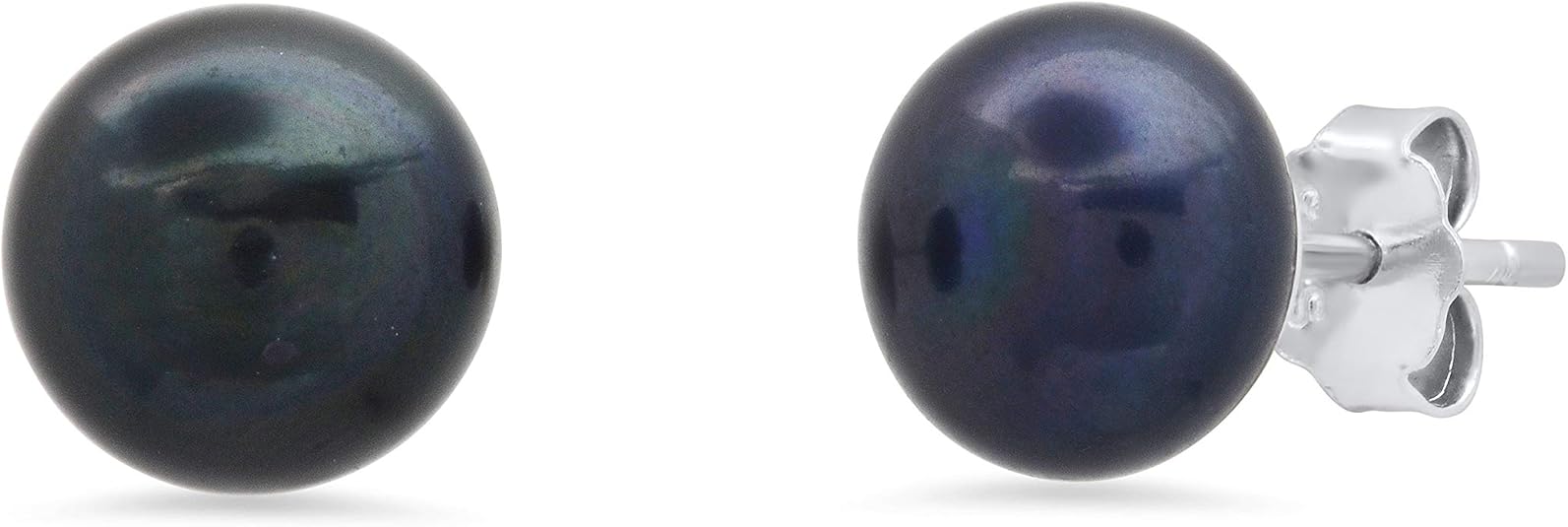 8 mm freshwater pearl stud earrings in sterling silver