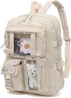 School Backpack for Girls Teen, Middle Bookbags Elementary High School, Cute Kids Backpack, Laptop Backpack For College Women Middle High Teen Girls Bookbag Travel Daypack