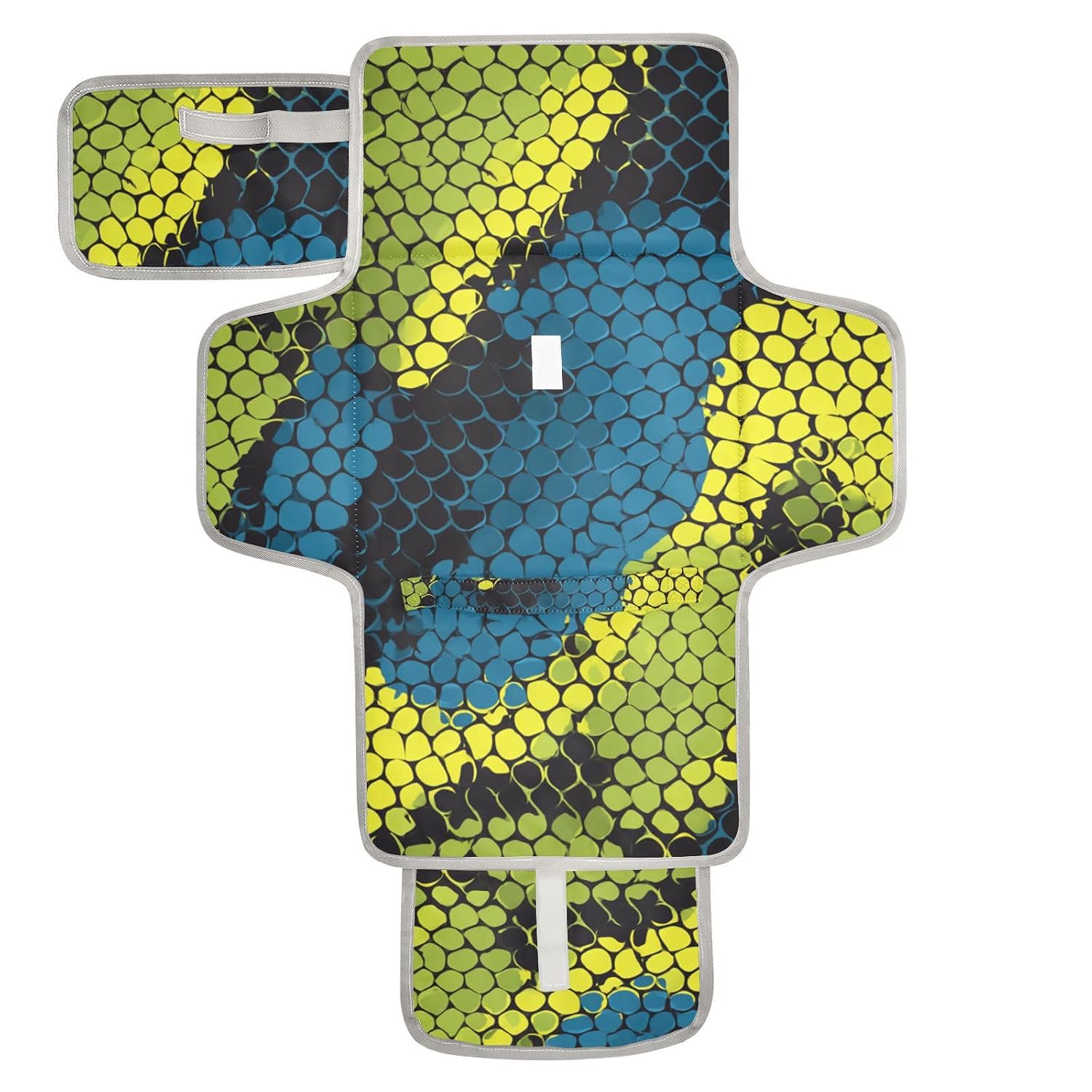 Animal Snake Fur Print Blue Green Reusable Diaper Changing Pads with Tissue Pocket Baby Portable Changing pad for Newborns Girl & Boy cambiadores de pa?ales para Bebes