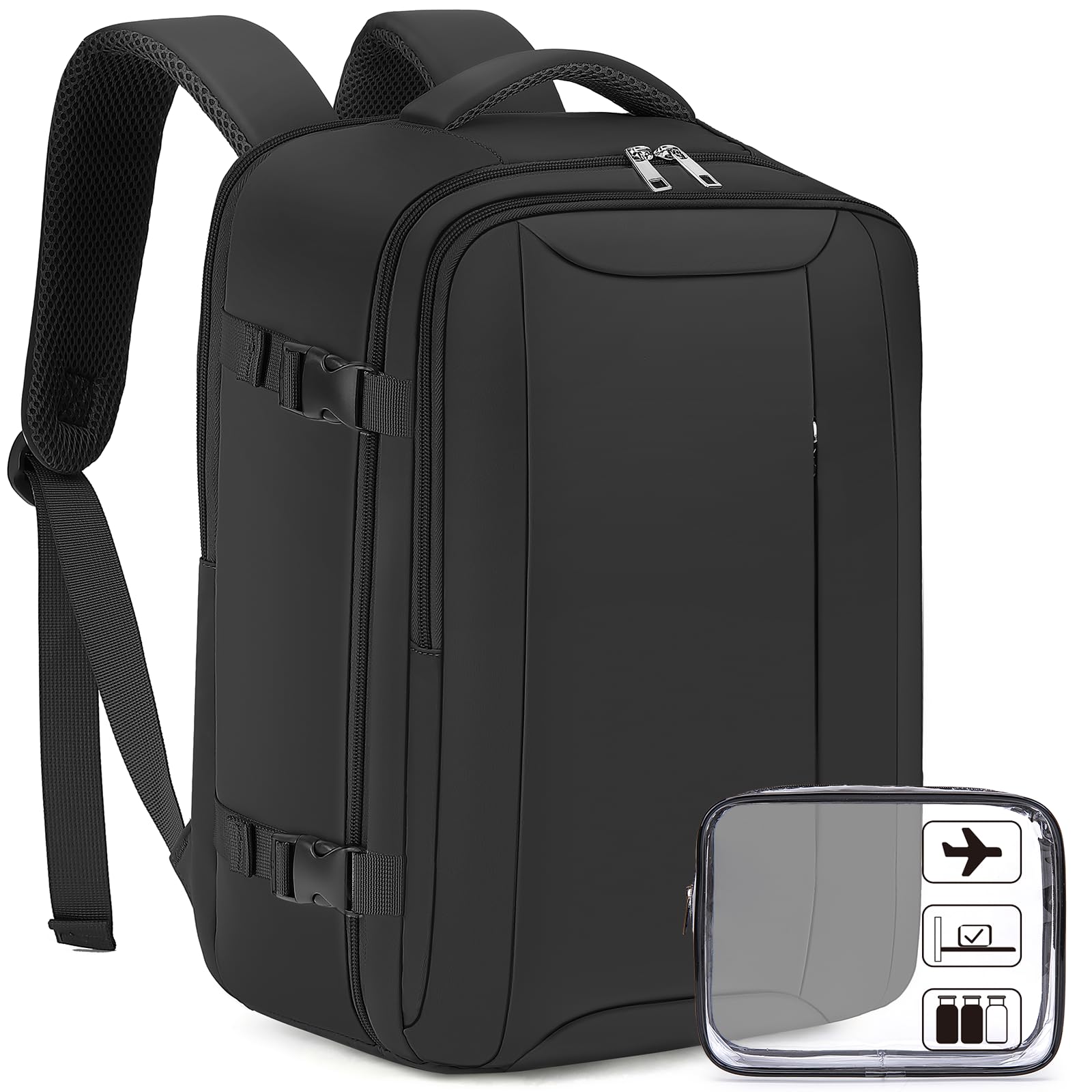Xkdoai for Easyjet Cabin Bag 45x36x20, Travel Backpack with TSA Approved Clear Bag, Carry-ons Cabin Backpack for Travelling Underseat Cabin Bag Laptop Backpacks Luggage Set — view 15