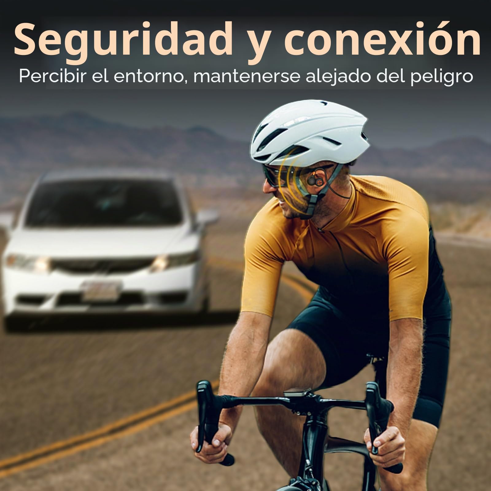 Ortizan Auriculares Open Ear, Auriculares inalámbricos Bluetooth 5.3, IPX6 Impermeables, Llamadas claras, Auriculares Ligeros de 19 g, 15 Horas de reproducción y Carga rápida magnética para