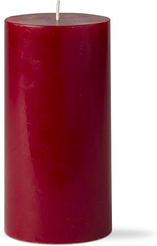 TAG Vela de cera de parafina sin perfume de color rojo arándano 3 x 6 para pantallas mixtas, huracanes altos todos los días, tiempo de combustión 80