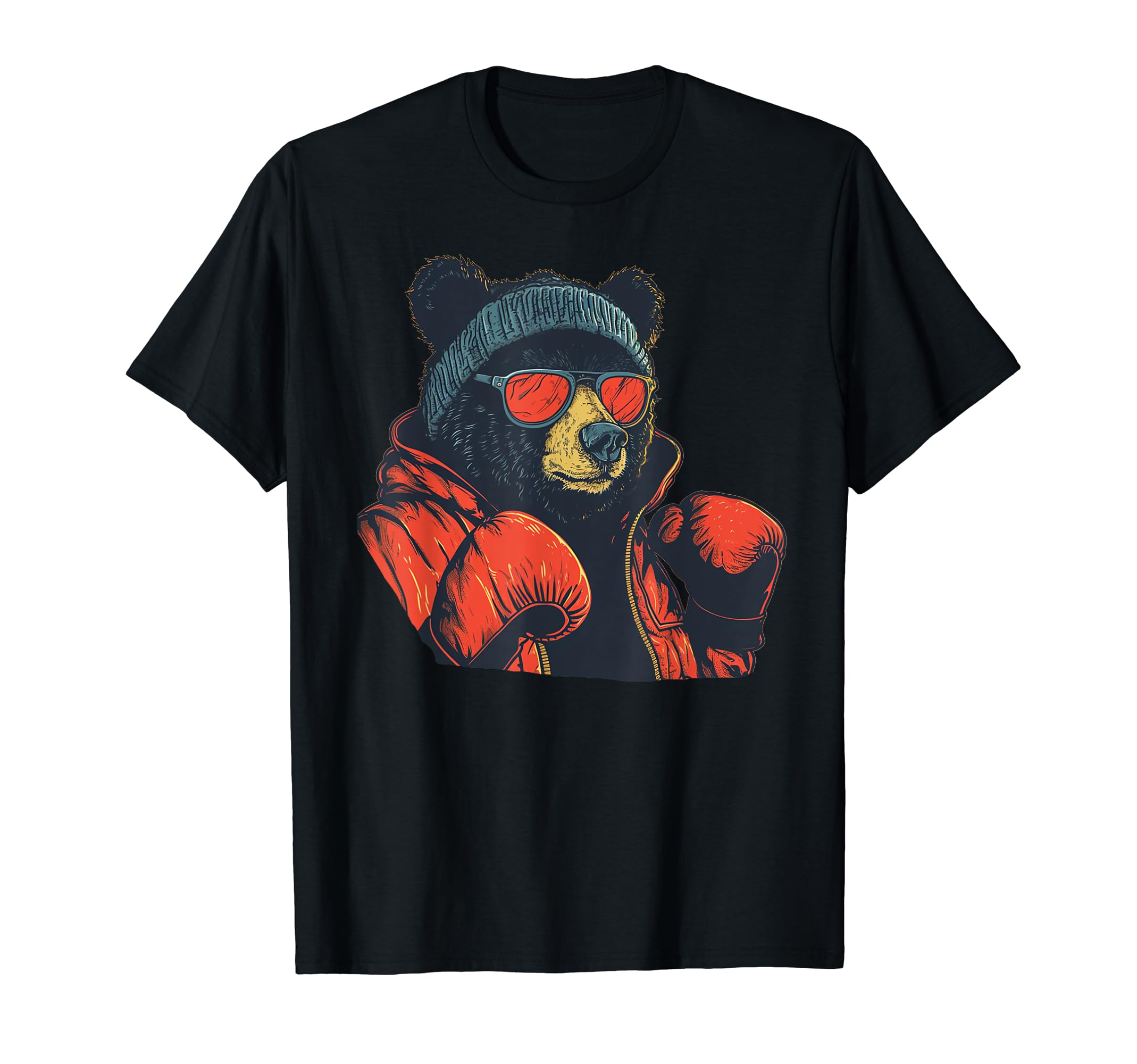 Funny bear with boxing glovesCool bear with sunglasses and boxing gloves for boys & girls T-Shirt