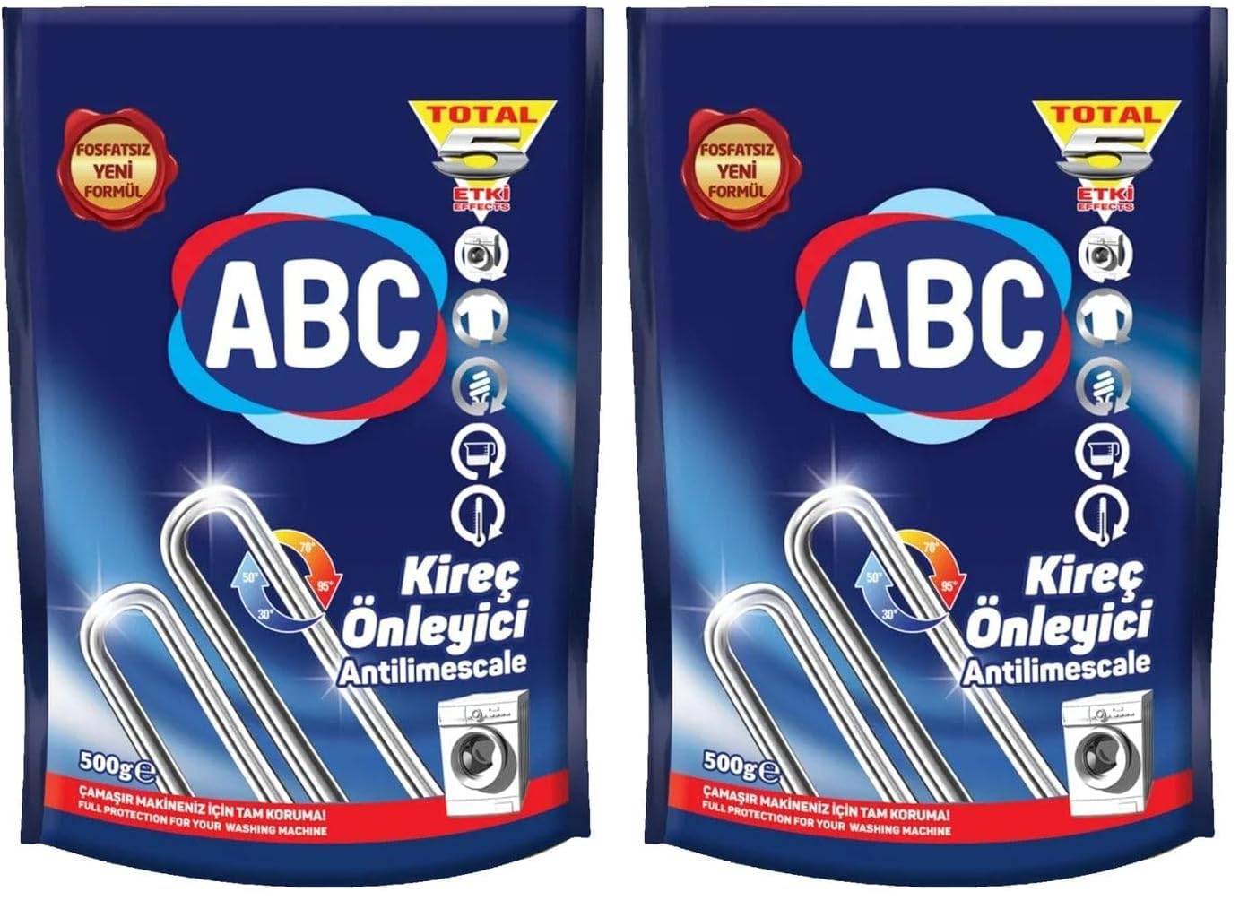 ABC DETERJAN Kireç Önleyici (Antilimescale) 500 Gr 2li paket